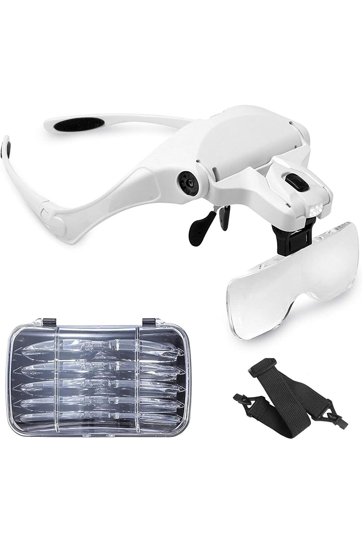 STOREMAX svngsphereshop kafa bandı büyüteç gözlüğü, LED ışıklı, eller serbest arama, kuyumcu, saatçi hobi, 5