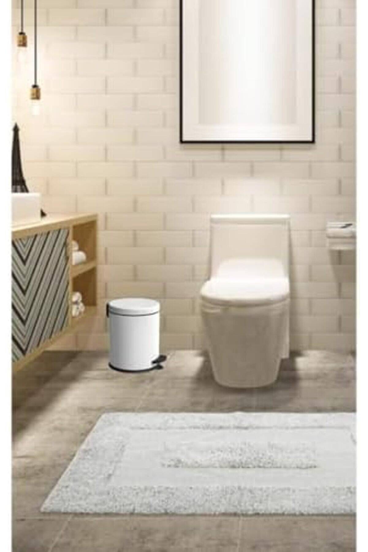 Modashi̇ne Pedallı Çöp Kovası Beyaz 5 Lt (Nv1002Rb) Modascope 1014773