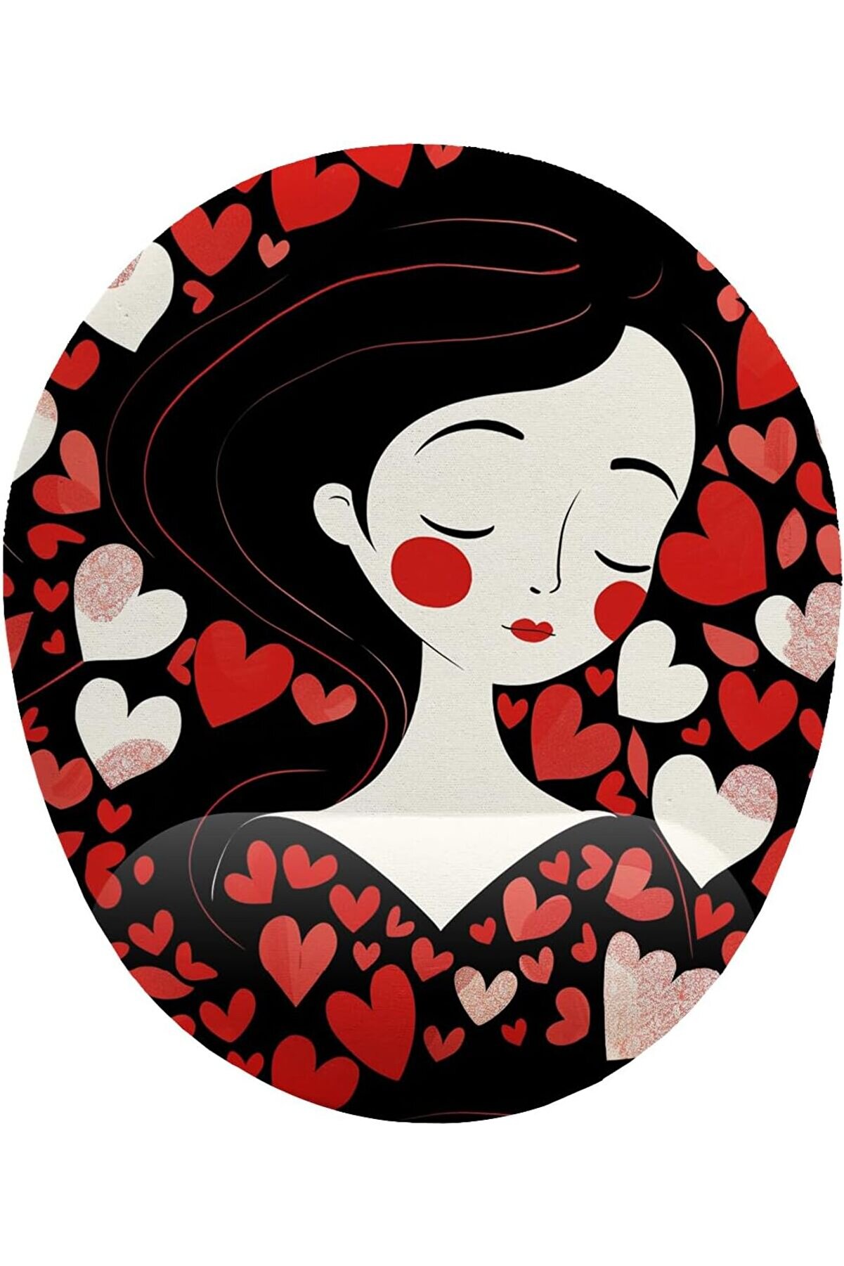 STOREMAX modashine fikirler Kız ve Kalp Desenli Bilek Destekli Mouse Pad modascope 1014773