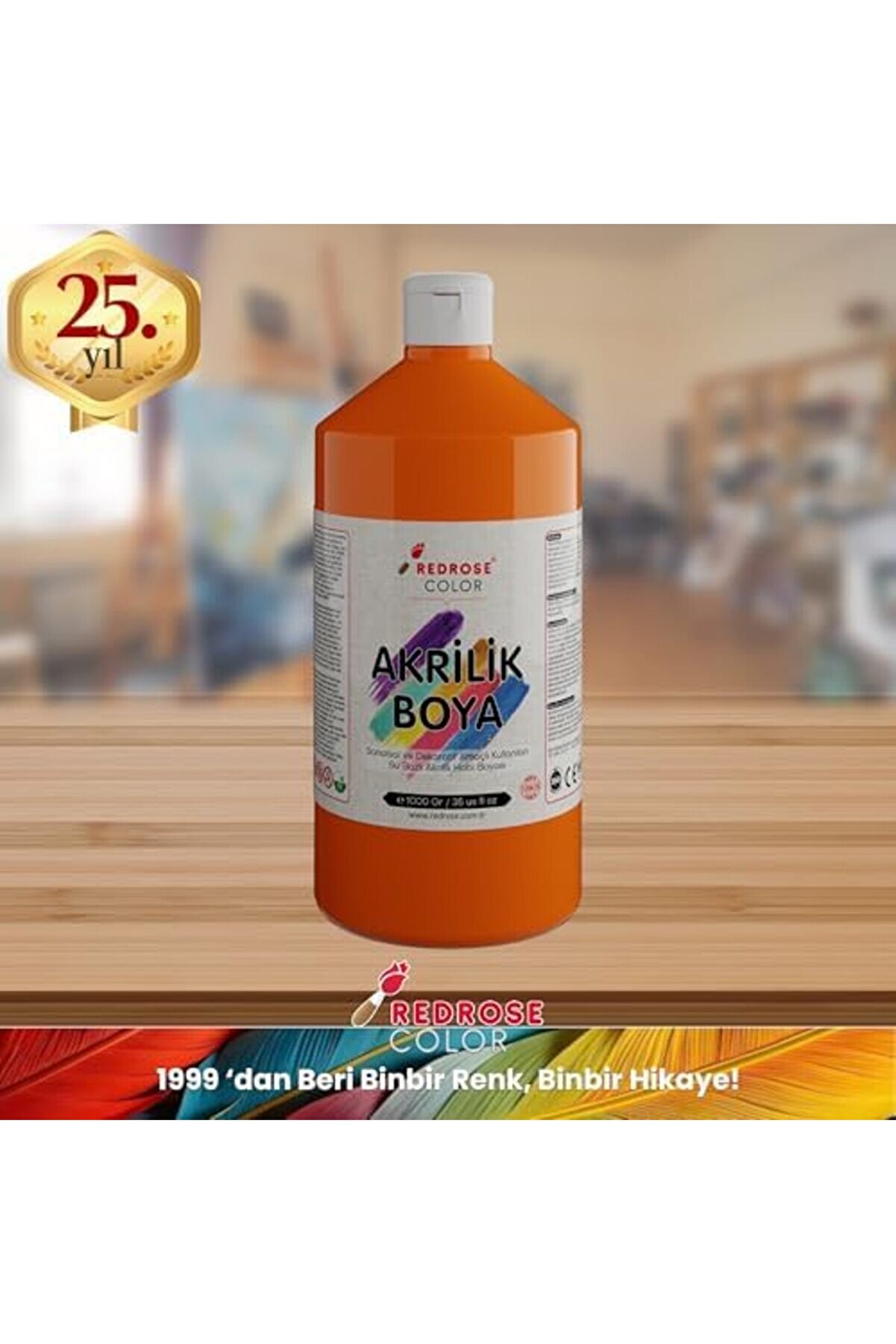 Modashi̇ne Rose Turuncu Akri̇li̇k 1000 Gr Modascope 1014773