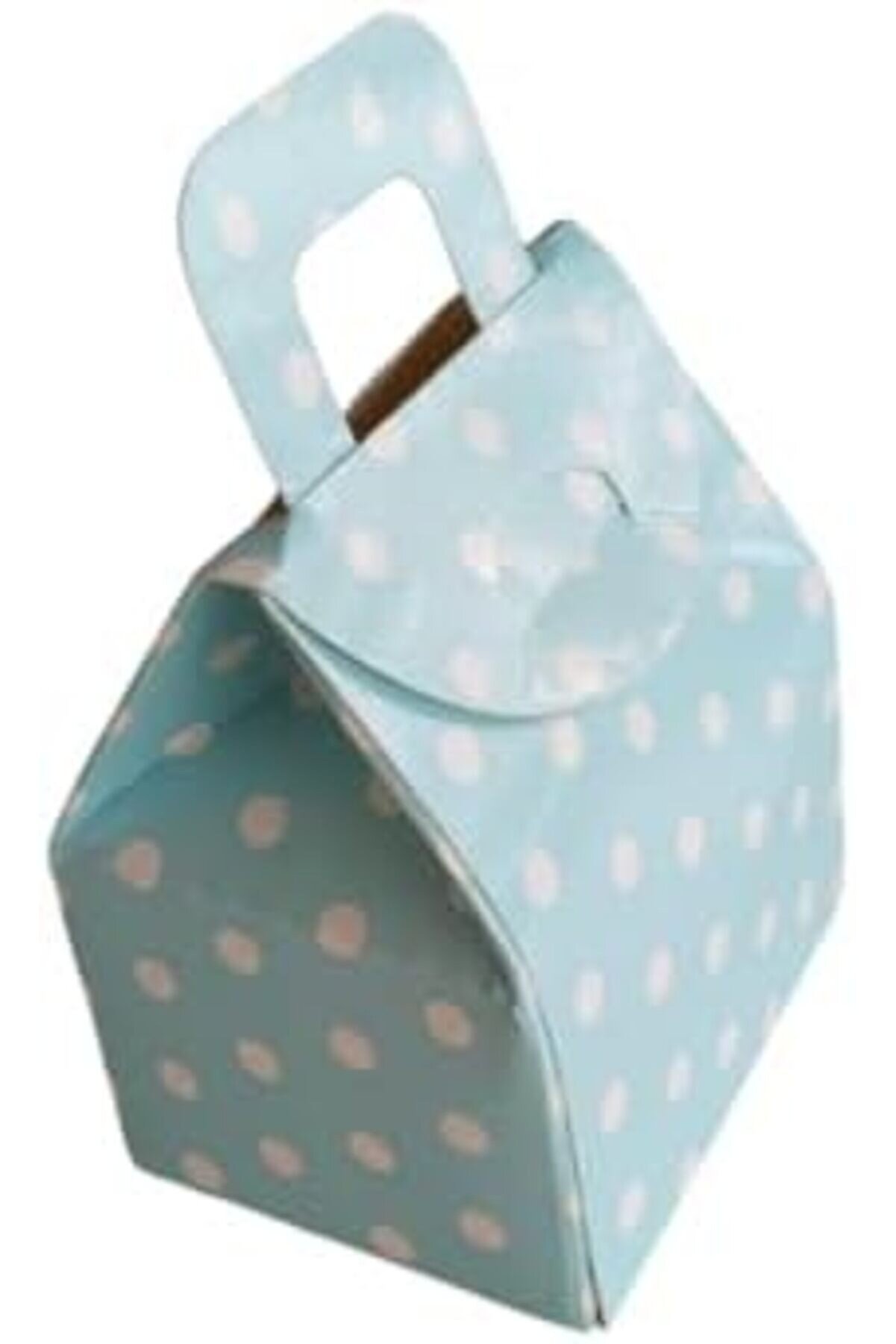 Modashi̇ne Çanta Mavi̇ Puanlı Kutu Şeker Kutusu Kına Kutusu Lokum Kutusu 25 Adet Modascope 1014773