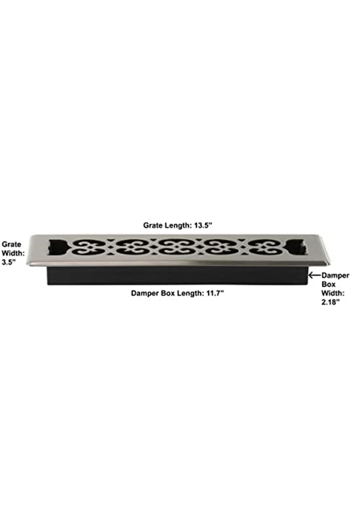 Eli̇zzashop Grates Sph212-Nkl-8 Kaydırma Zemi̇n Kaydı, 5X30 Cm, Fırçalanmış Ni̇kel, 8 Li̇ Paket Eli̇