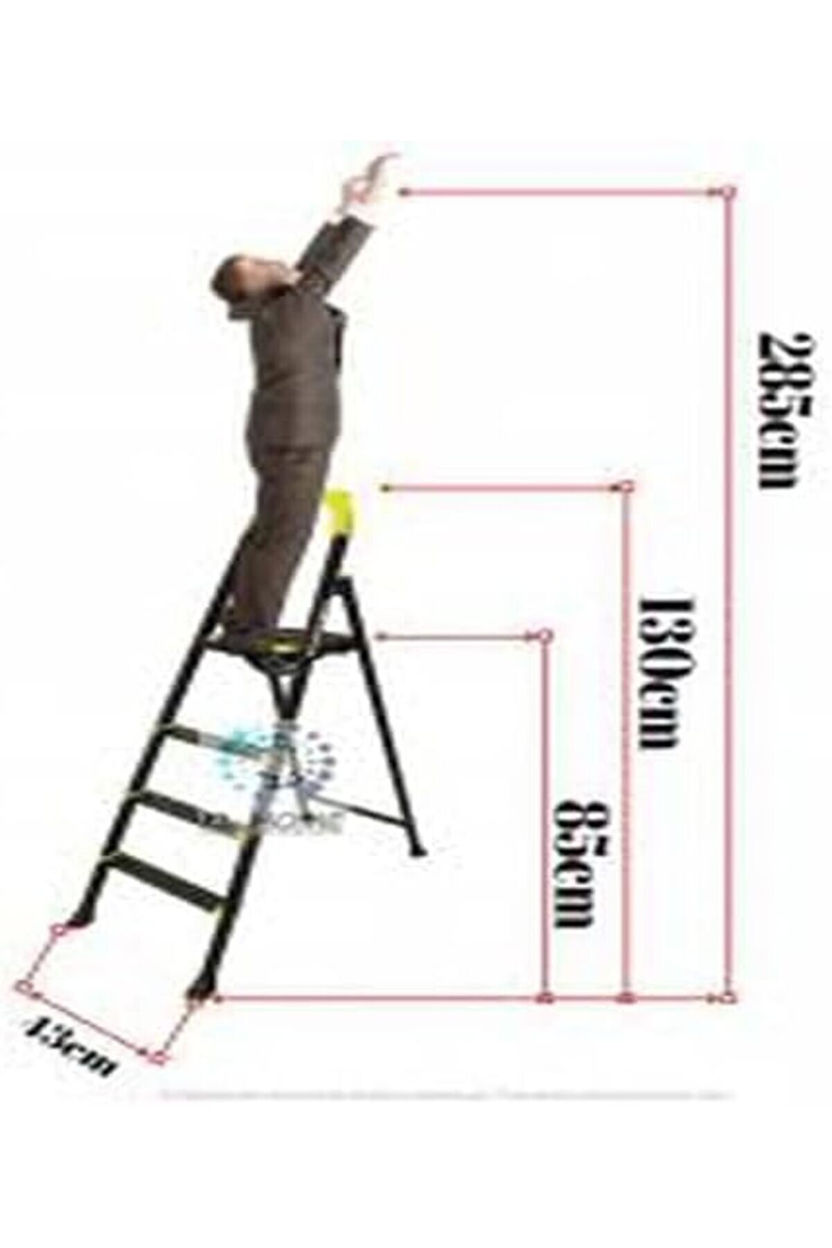 Modashi̇ne Basamak Superstep Güçlü Merdi̇ven 150Kg Taşıma Kapasi̇tesi̇ (3+1 Merdi̇ven) Modascope 1014773