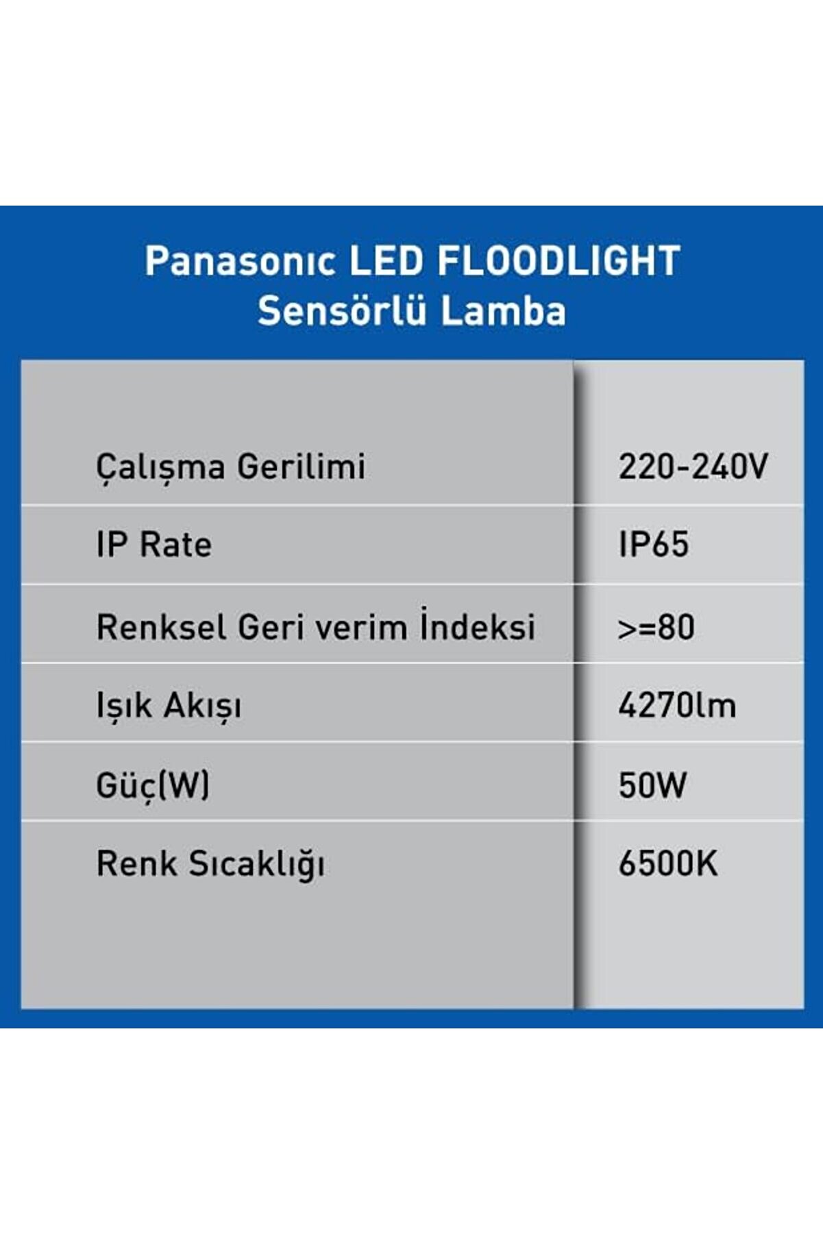 Modashi̇ne Led Floodlıght Sensor 50W 4270Lm 6500K Kelvi̇n-Günışığı Modascope 1014773