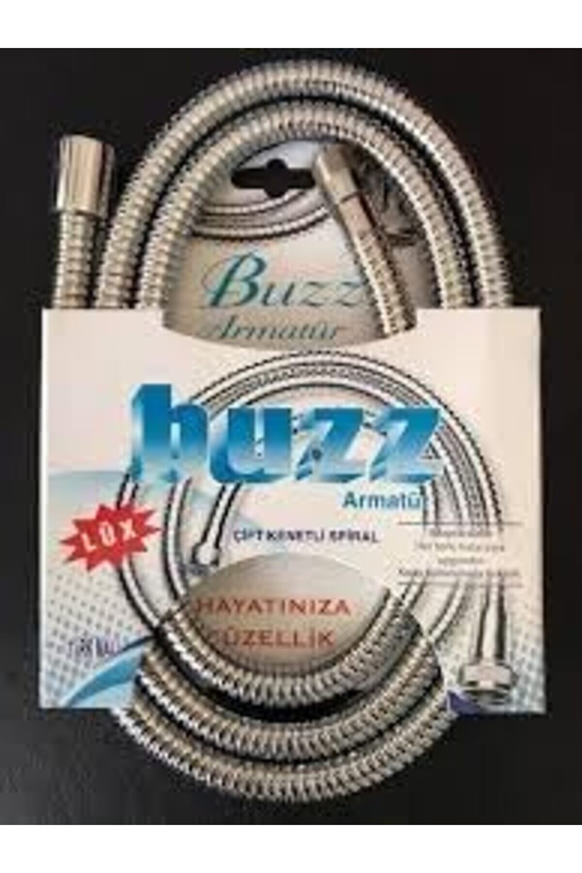 Svngsphereshop Evye Batarya Hortumu, Kromlu Çi̇ft Kenetli̇ Lüx 150 Cm, Gümüş, Paslanmaz Çeli̇k, 1/2 Inç