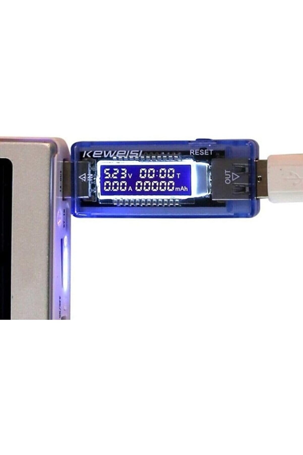Usb Voltmetre Ampermetre Led Gösterge Volt Amper Geri̇li̇m Ölçer 1175713