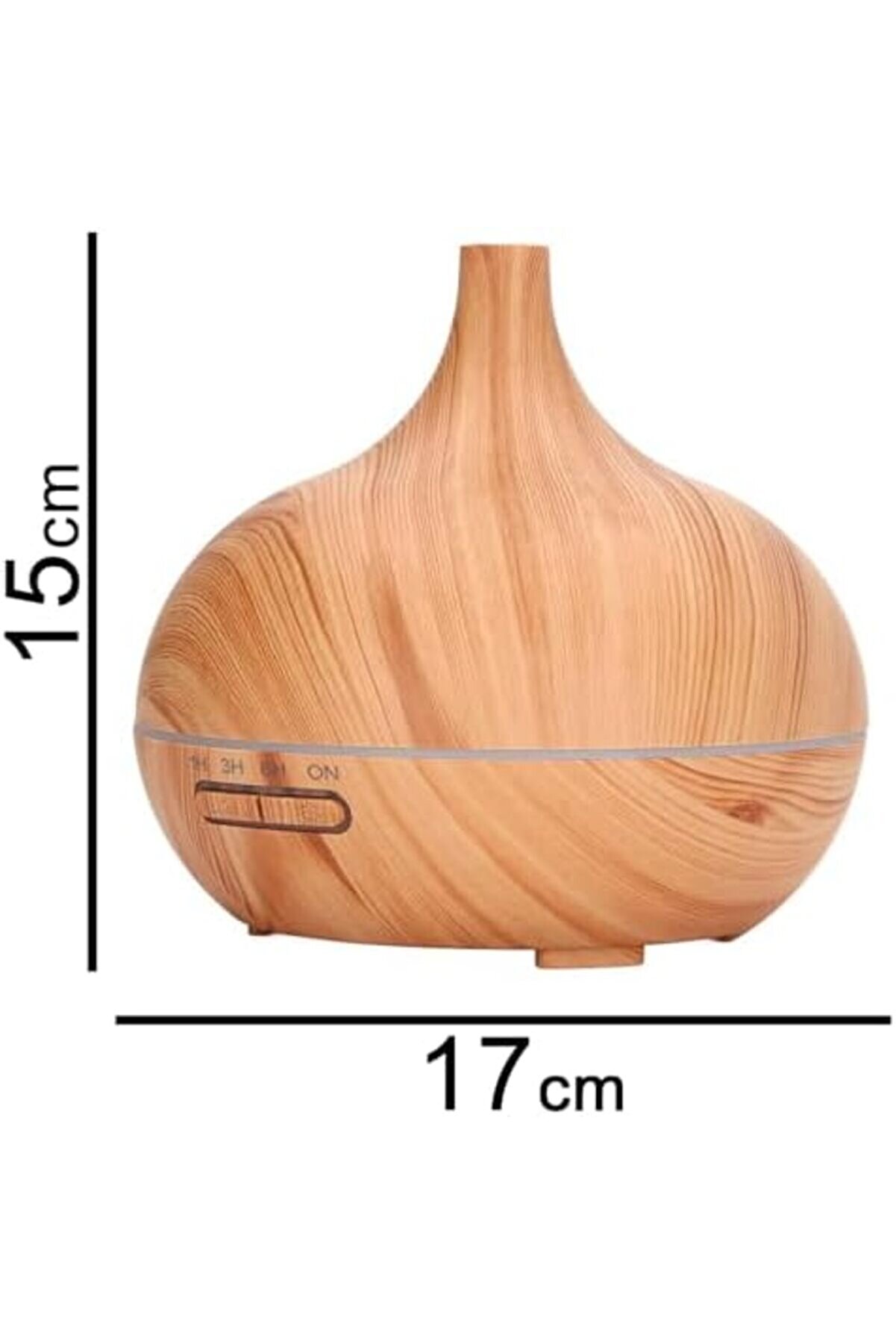 Modashi̇ne Mi̇ni̇ Boy 15Cm Buhar Maki̇nesi̇ 550Ml Uzaktan Kumandalı Ahşap Görünümlü Hava Nemlendi̇ri̇ci̇ Hav