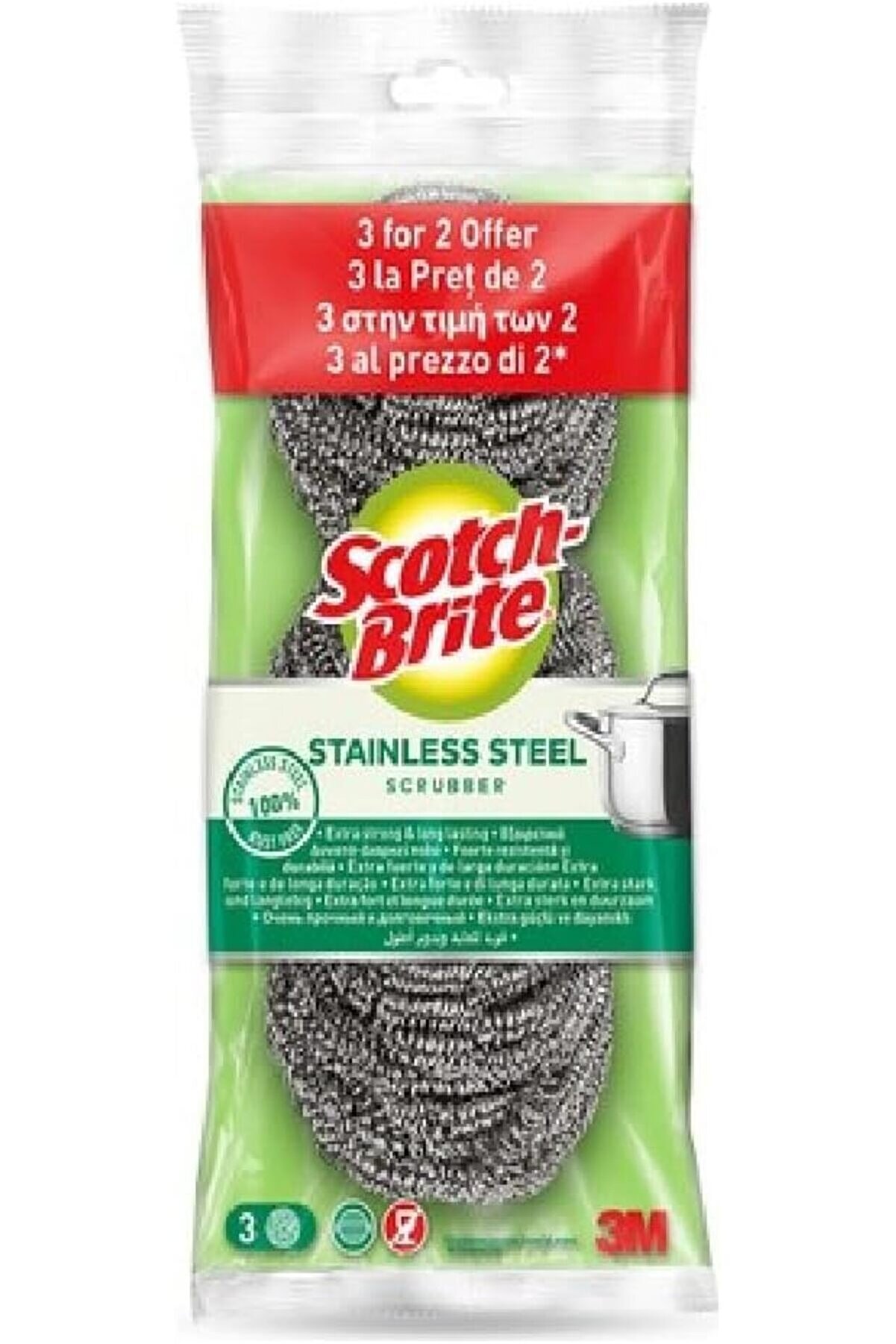 STOREMAX Paslanmaz Çelik Ovma Teli 2+1 1014773