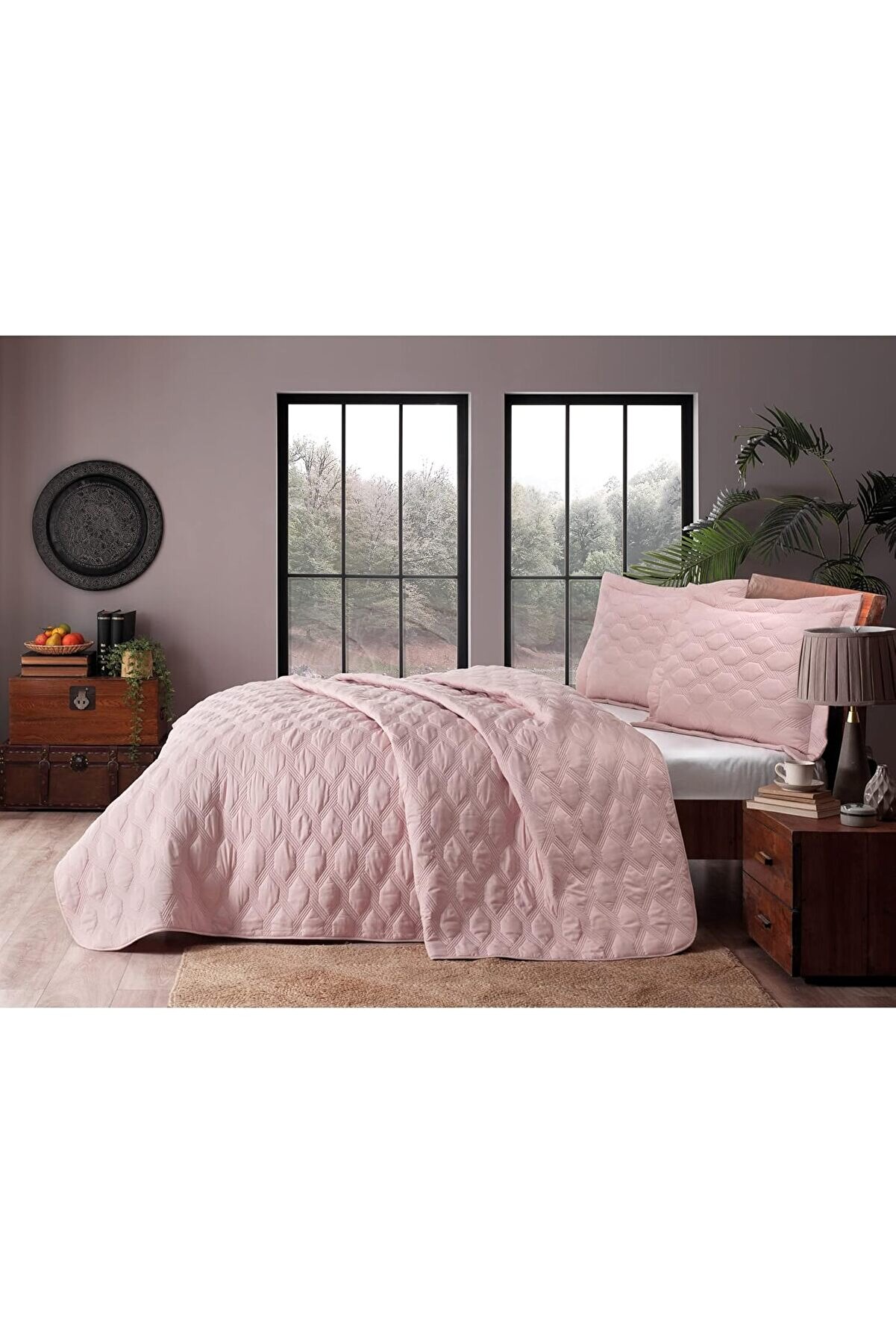 STOREMAX Yatak Örtüsü Seti Marissa Tek Kişilik Pudra 1014773