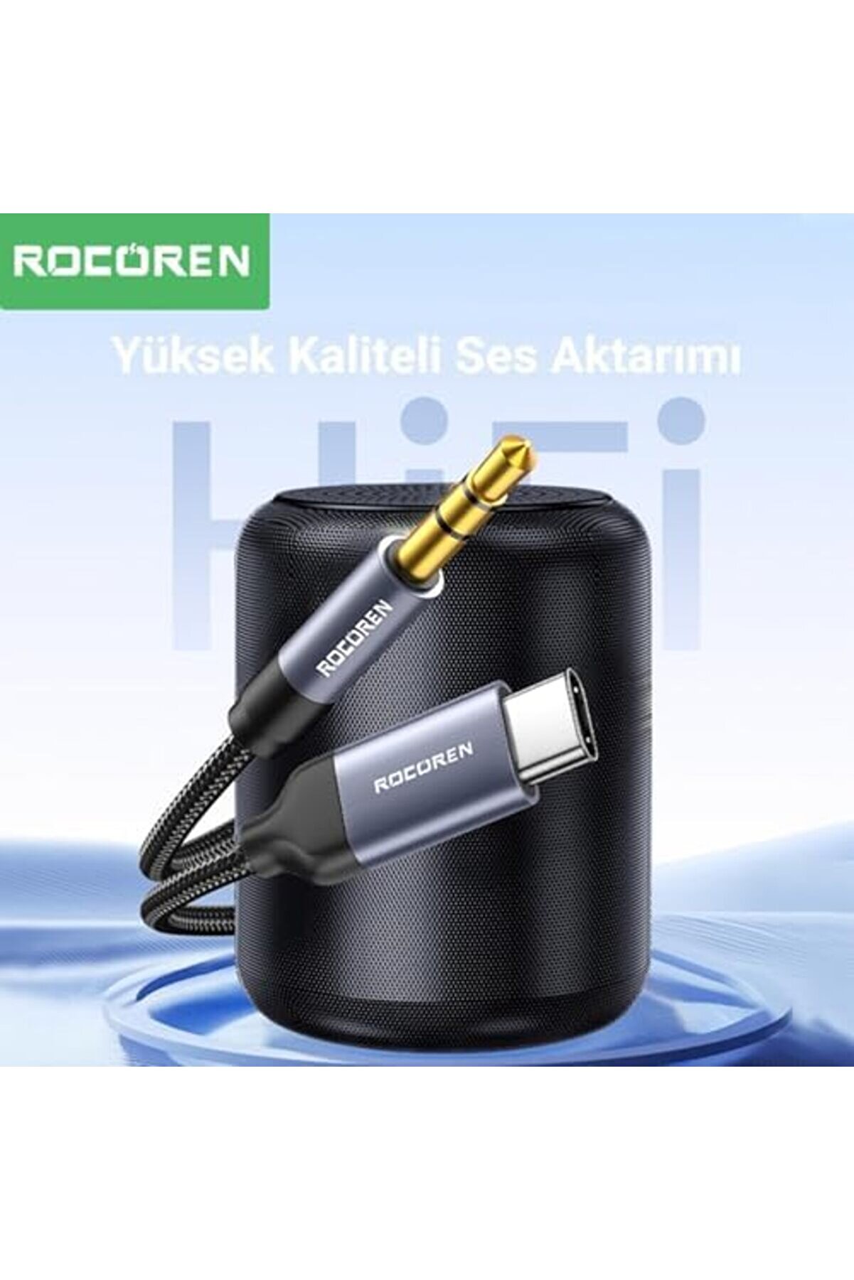 Type-C To 3.5Mm Jack Aux Hi̇-Fi̇ Dac Ses Kablosu 1 Metre 1175713