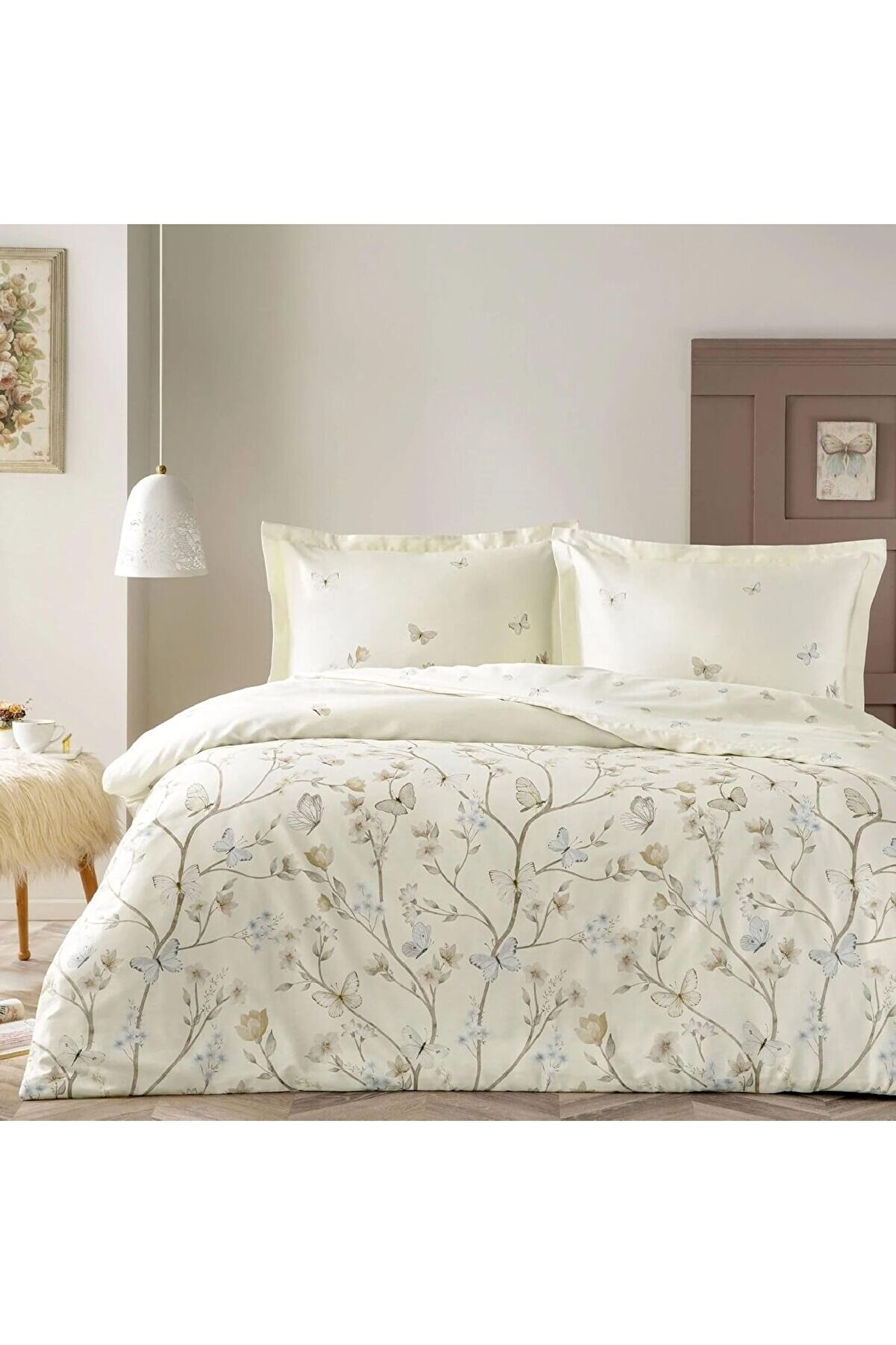 STOREMAX Pamuk Lesly Nevresim Takımı Krem Çift Kişilik 1014773