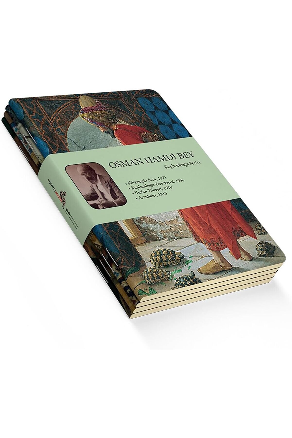 STOREMAX Kaplumbağa Serisi - A6, Hamdi Bey 4'lü Defter Seti III, Çizgisiz, Toplam 192 Sayfa, Her biri 48