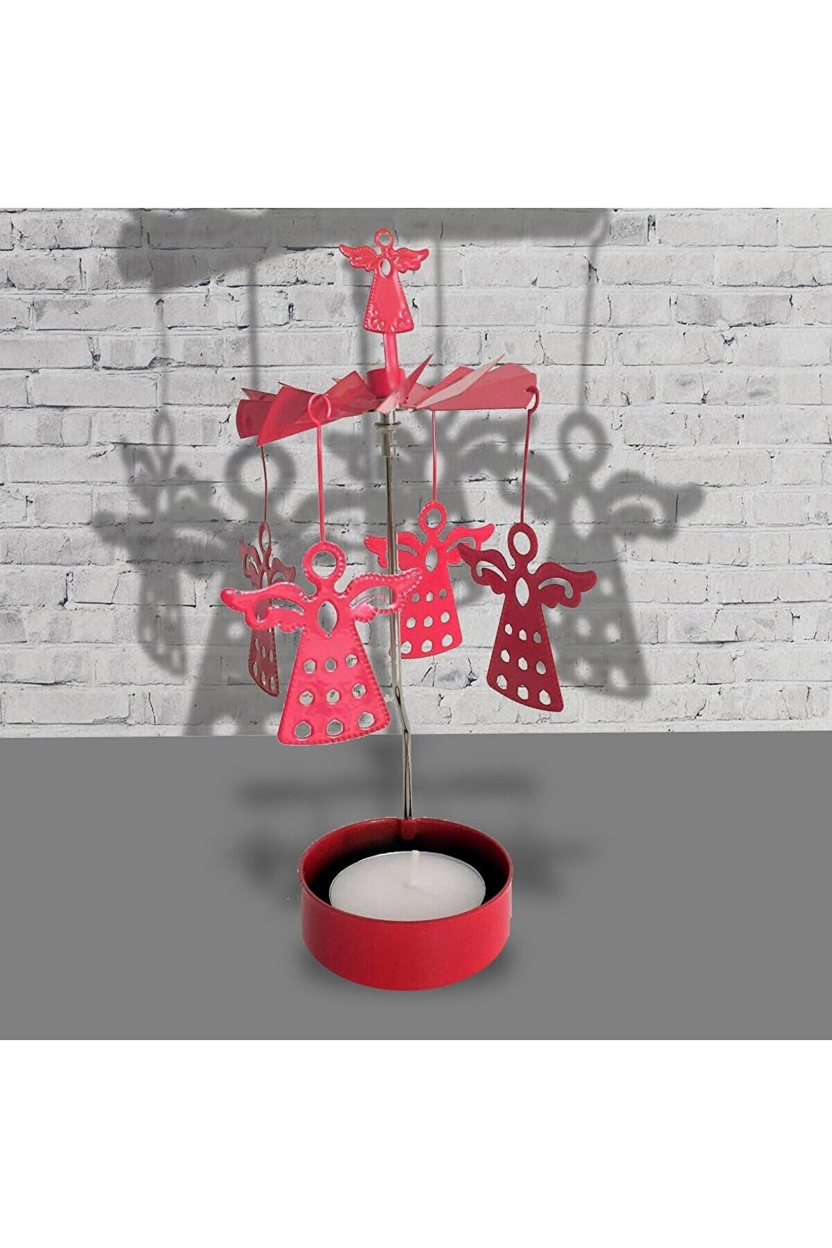 STOREMAX İle Dönen Melek Mumluk Seti (kırmızı) 1014773