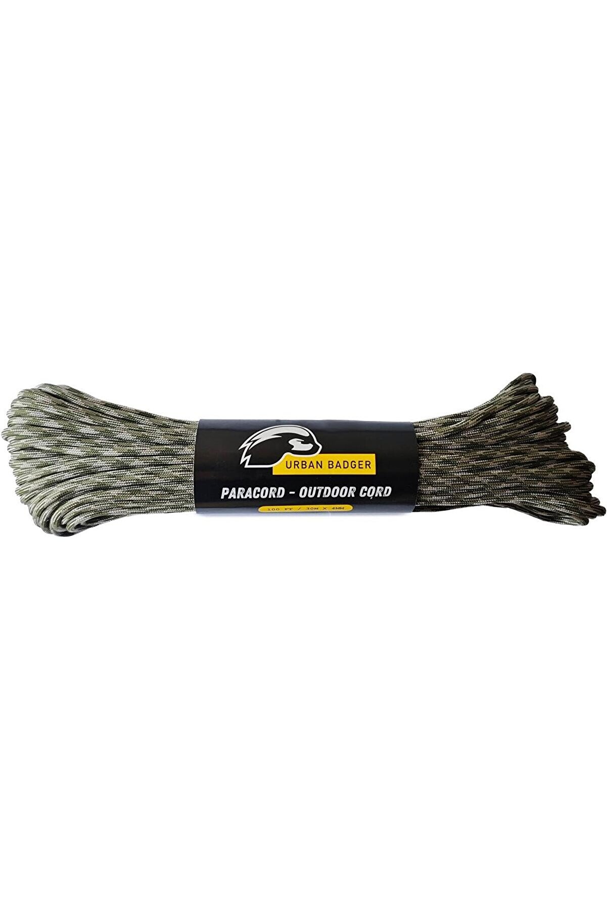 STOREMAX pltnstoreshop Badger Yeşil Gri Paracord Hayatta Kalma İpi, 30m - 300kg, Dayanıklı Kamp Ekipmanları,