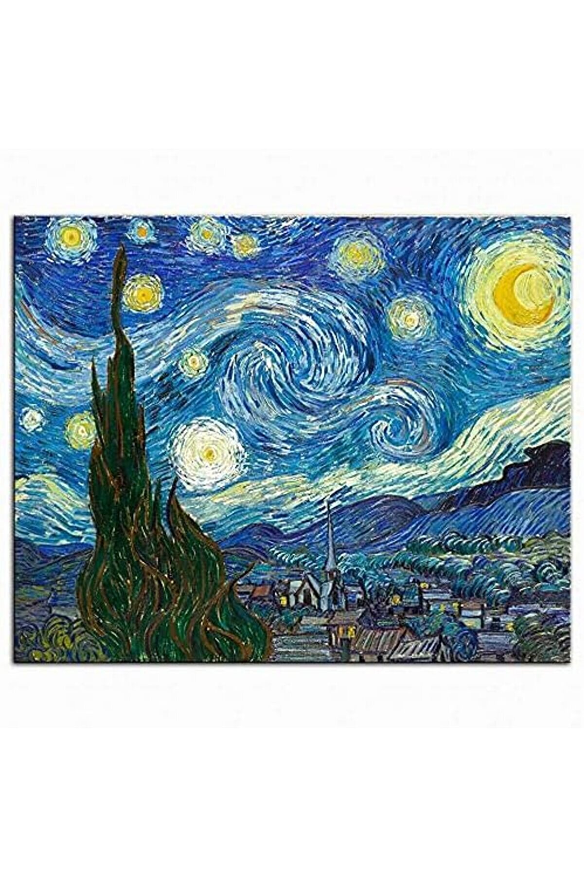 Vi̇ncent Van Gogh Yıldızlı Gece Kanvas Tablo (48 X 60 Cm) 1014773
