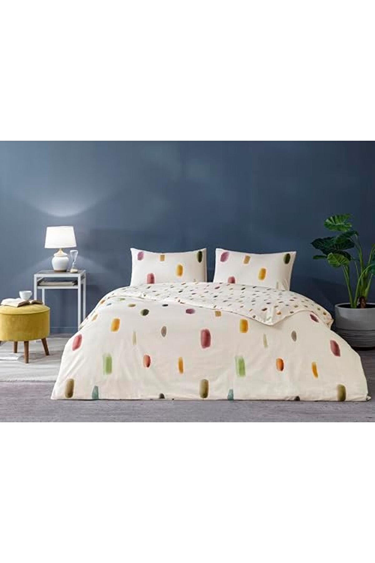 Julli̇an Ranforce Çi̇ft Ki̇şi̇li̇k Nevresi̇m Takımı Kremrengi̇ 1014773