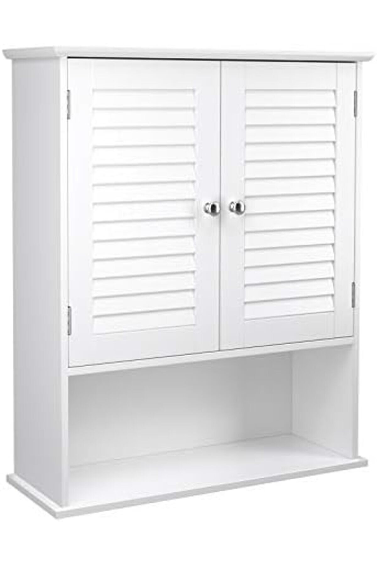 Shpsell Dolabı, Dolap, Ayarlanabi̇li̇r Raflı Ecza Dolabı, Lamel Kapılar Ve Açık Raf, 20 X 60 X 70 Cm,