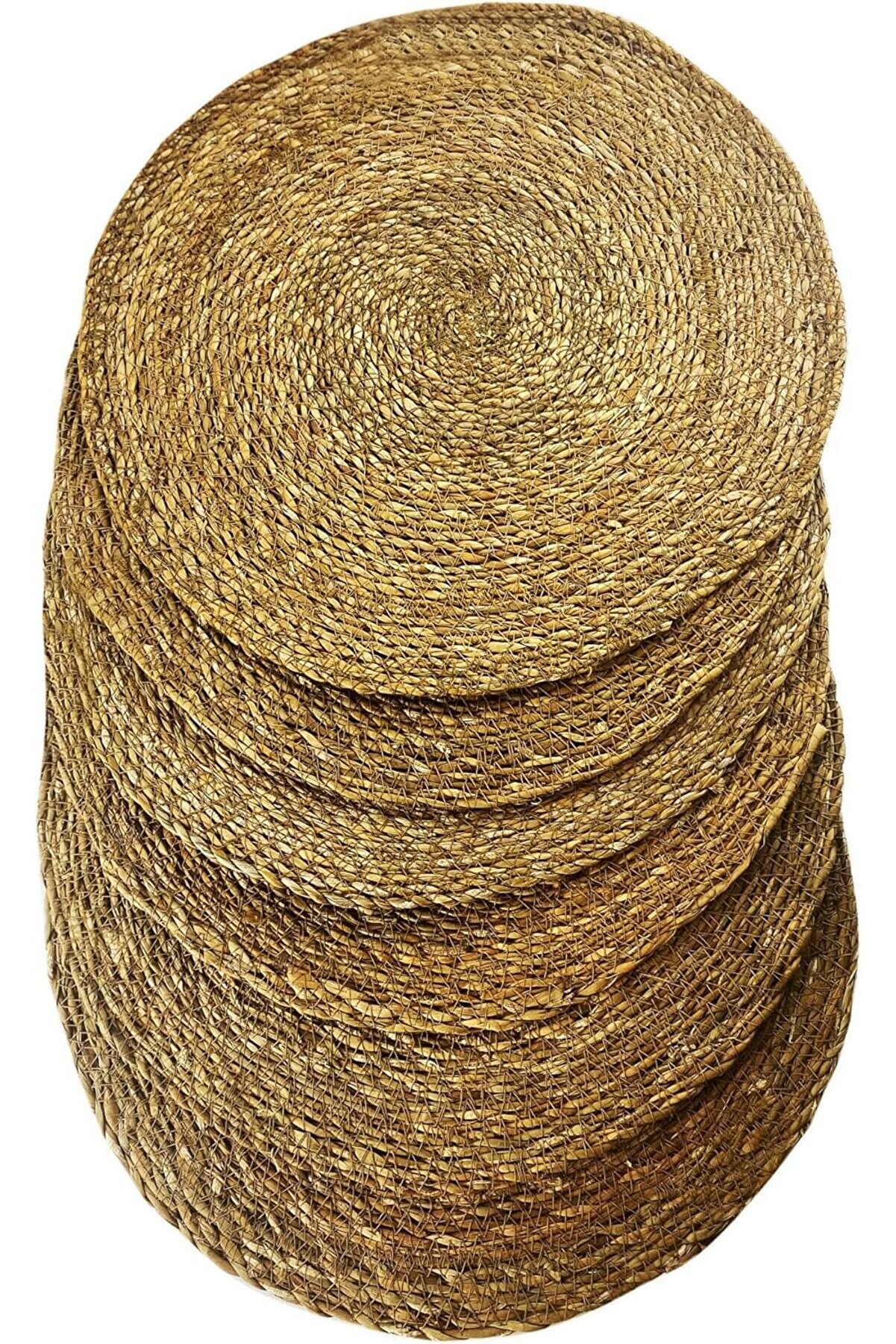 STOREMAX svngsphereshop Home 6 Adet Hasır Supla Seti, Amerikan Servis, Sofra Dekorasyonu ve Sunum İçin Bambu