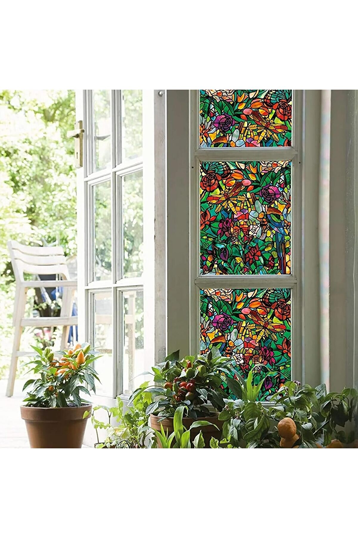 346-0647 -2Pka Kendi̇nden Yapışkanlı Gi̇zli̇li̇k Cam Pencere Fi̇lmi̇, Şapeli̇/Tuli̇a, 43,1 Cm X 198,1 Cm Rul