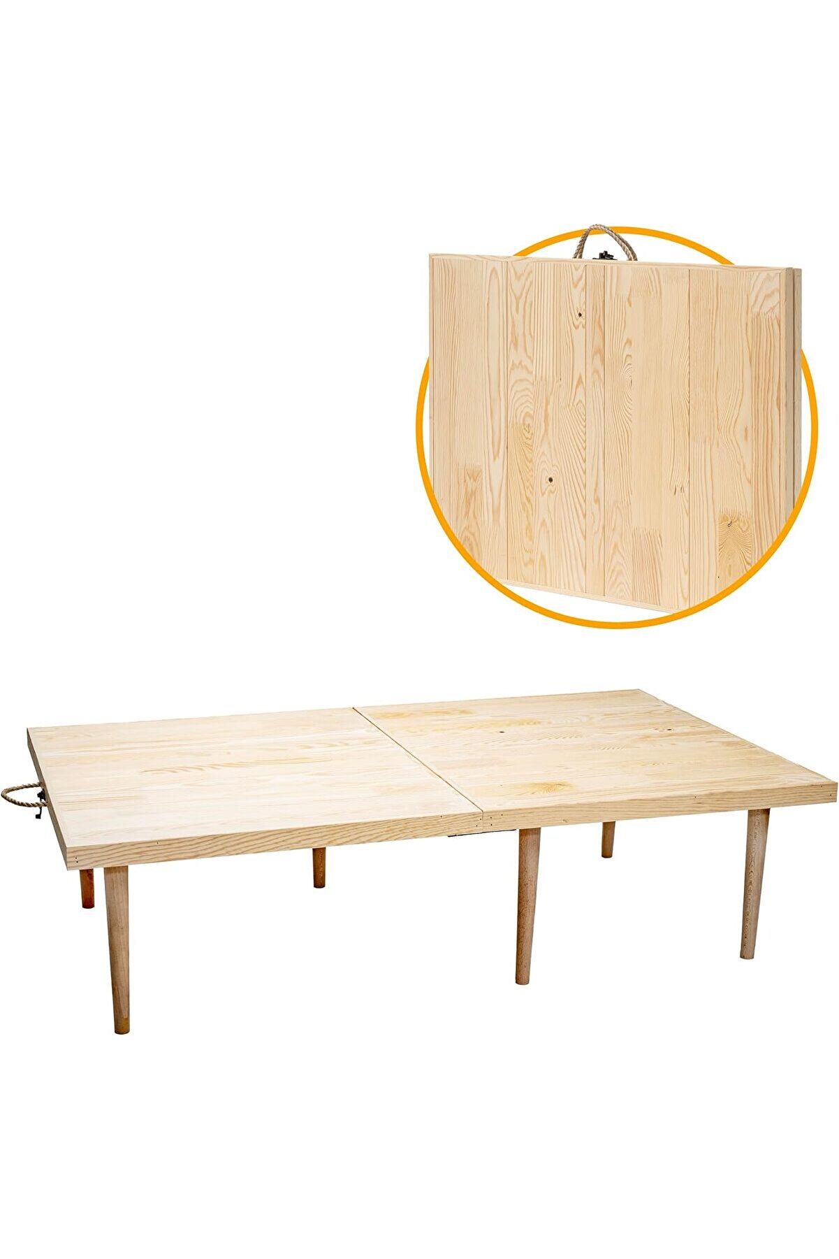 STOREMAX Katlanır Kamp, Piknik ve Bahçe Masası 70x120 cm - Ham Renk 1014773