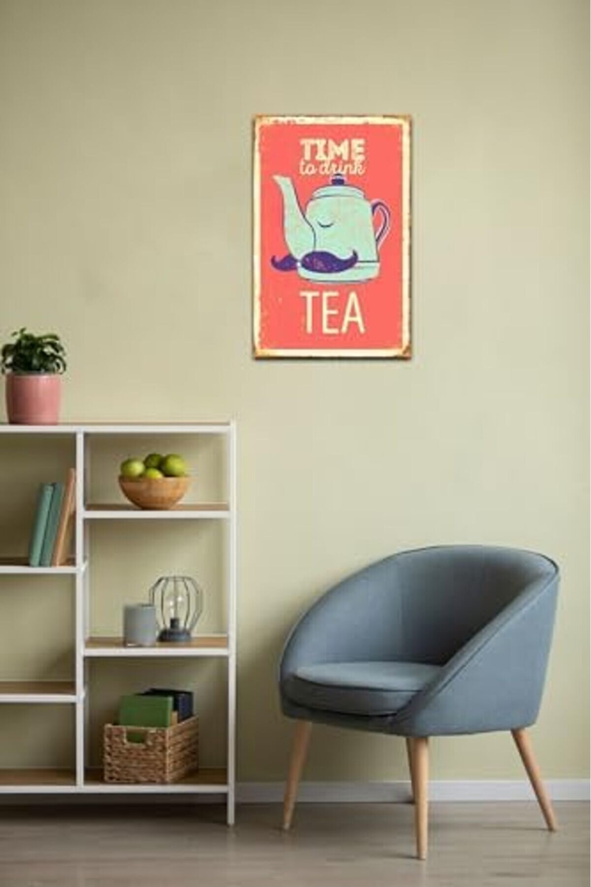 Ti̇me To Dri̇nk Tea Retro Drtr0126 Ahşap Mdf Tablo 1014773