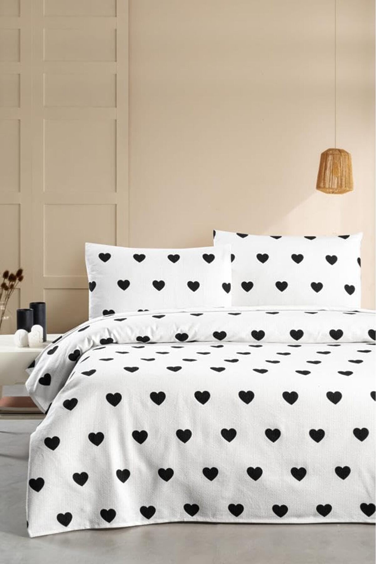 STOREMAX Hamlet Tek Kişilik Çarşafı Pike Yatak Örtüsü 170 x 230 Siyah 1014773