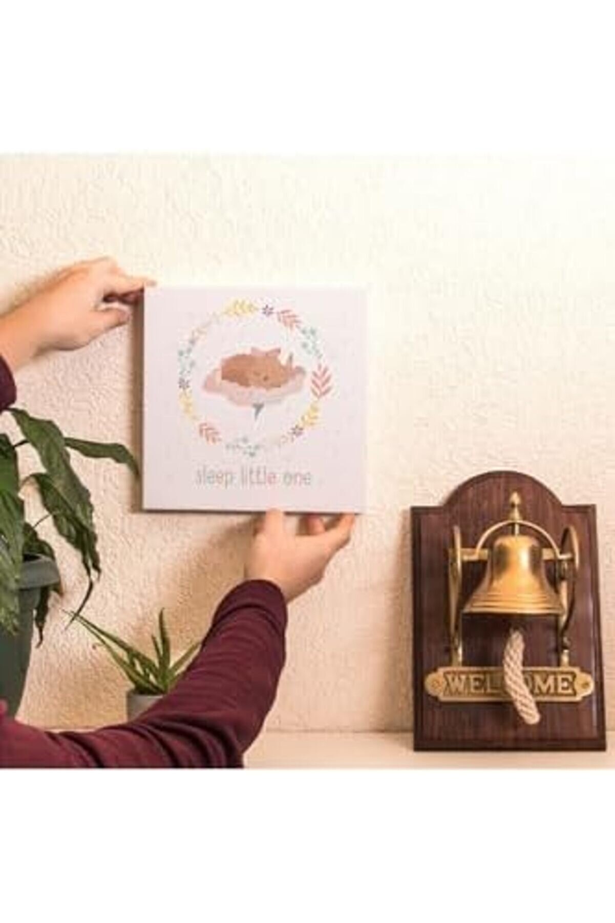 Sleep Li̇ttle One | Bebek Odasına Özel Kanvas Tablo 25 X 25 Cm Ölçüsündedi̇r.