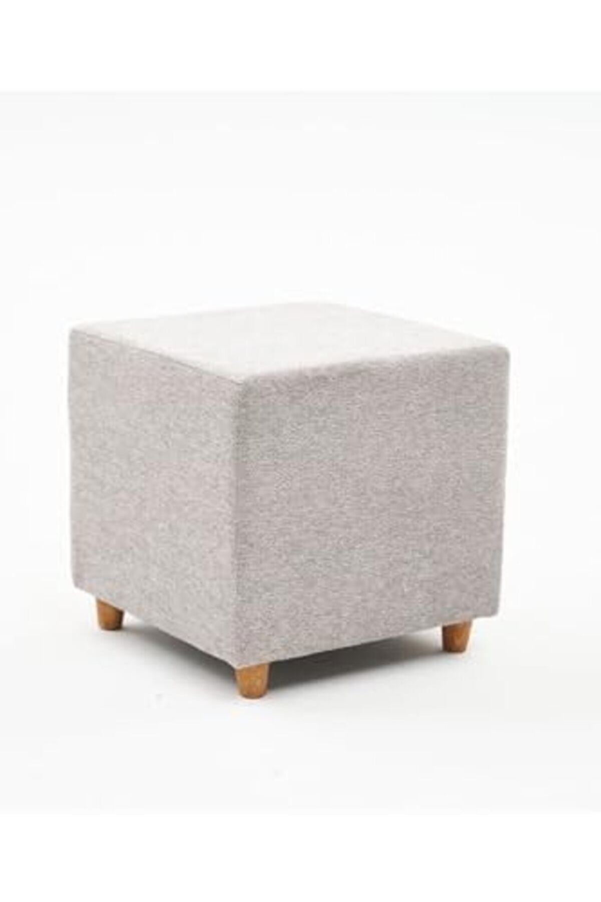 Ranma Ahşap Ayaklı Puf - Bej 1014773
