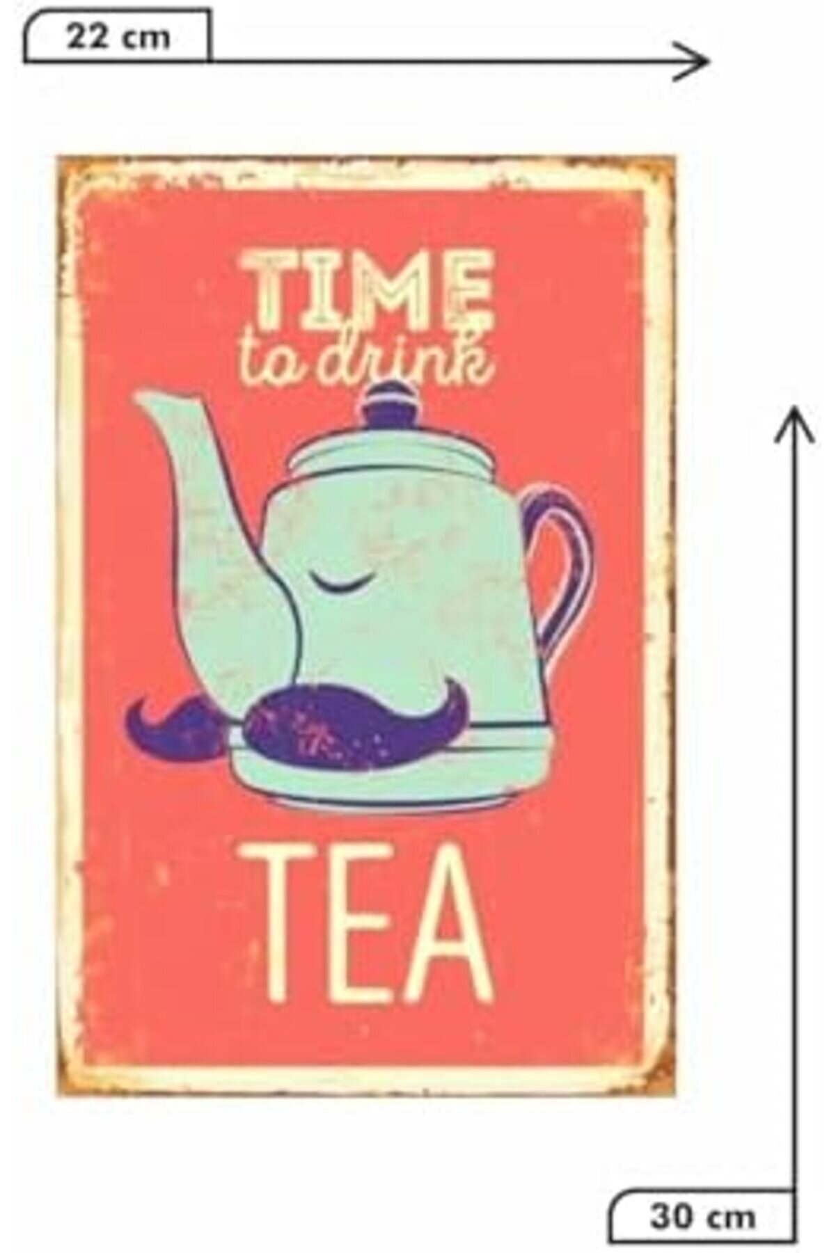 Ti̇me To Dri̇nk Tea Retro Drtr0126 Ahşap Mdf Tablo 1014773