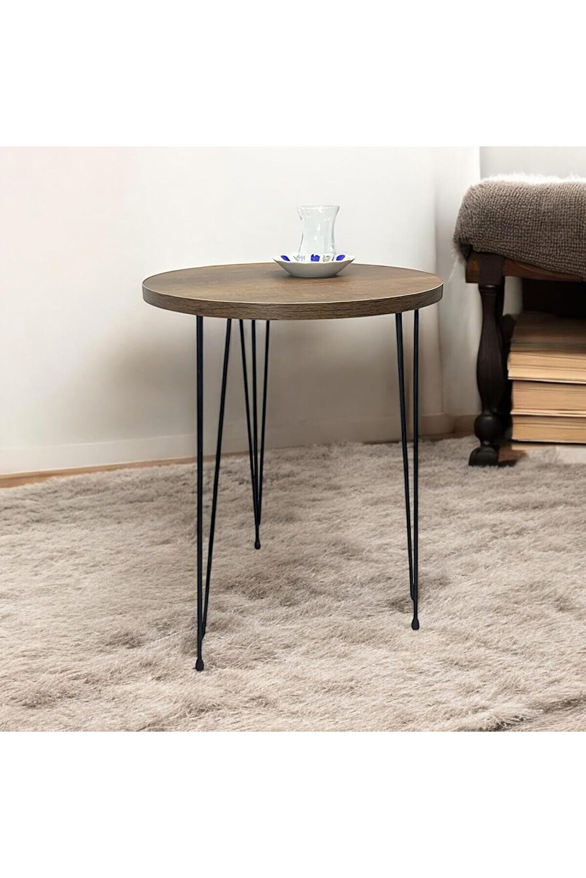 STOREMAX Tekli Yuvarlak Zigon Sehpa (BAROK) Metal Tel Ayak 1014773