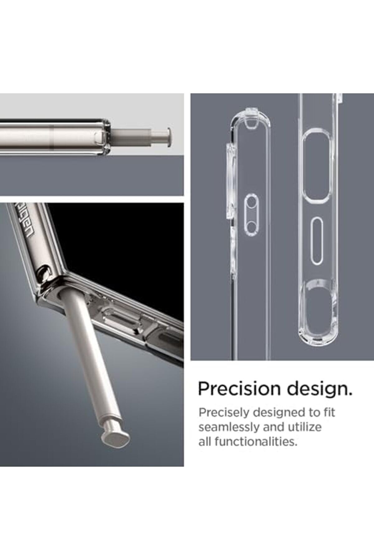 S24 Ultra Kılıf Crystal 4 Tarafı Tam Koruma Crystal Clear - Acs07