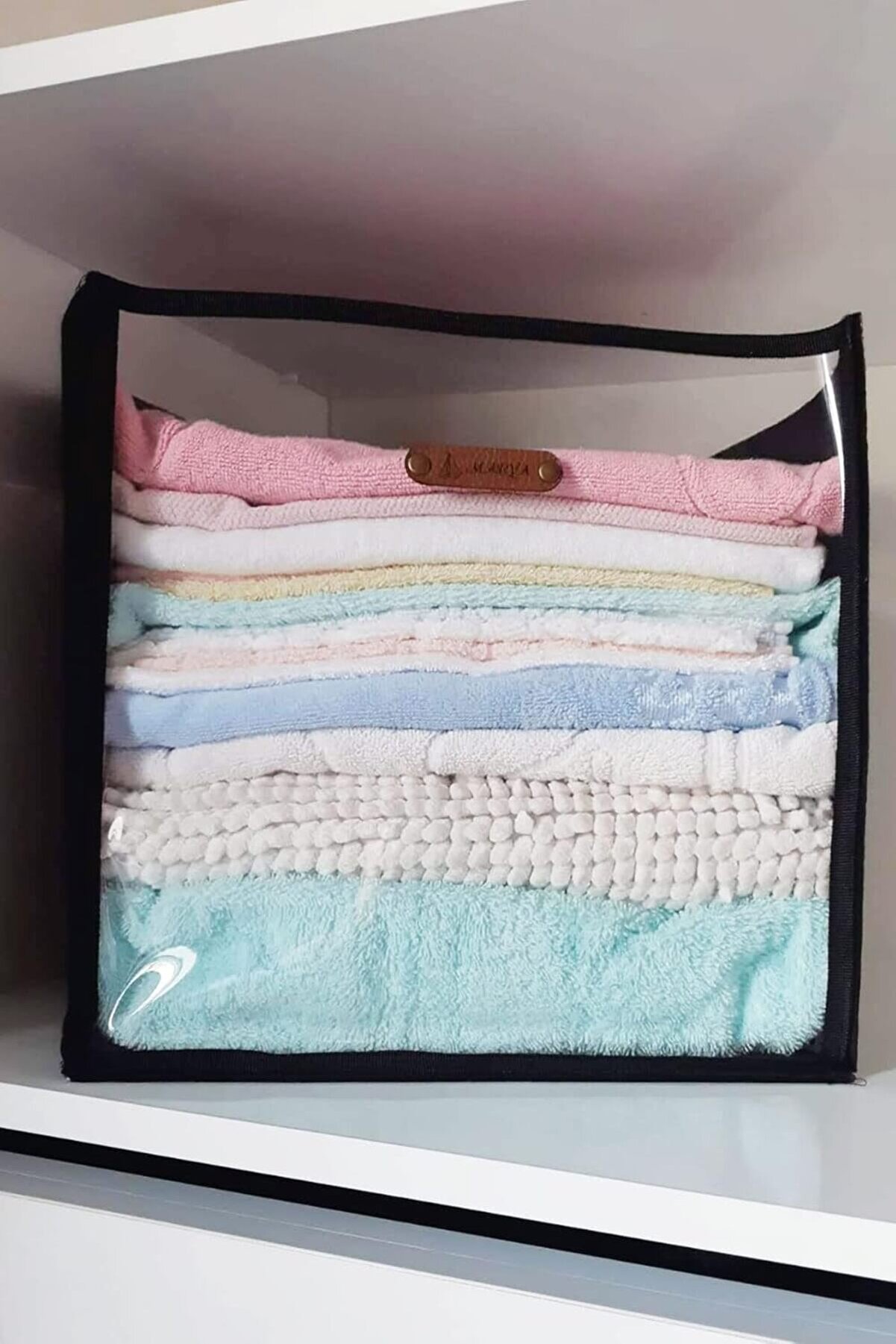 STOREMAX İçi Düzenleyici Kutu Siyah Büyük Boy Organizer Şeffaf Ön Yüzlü 32x32x32 1014773