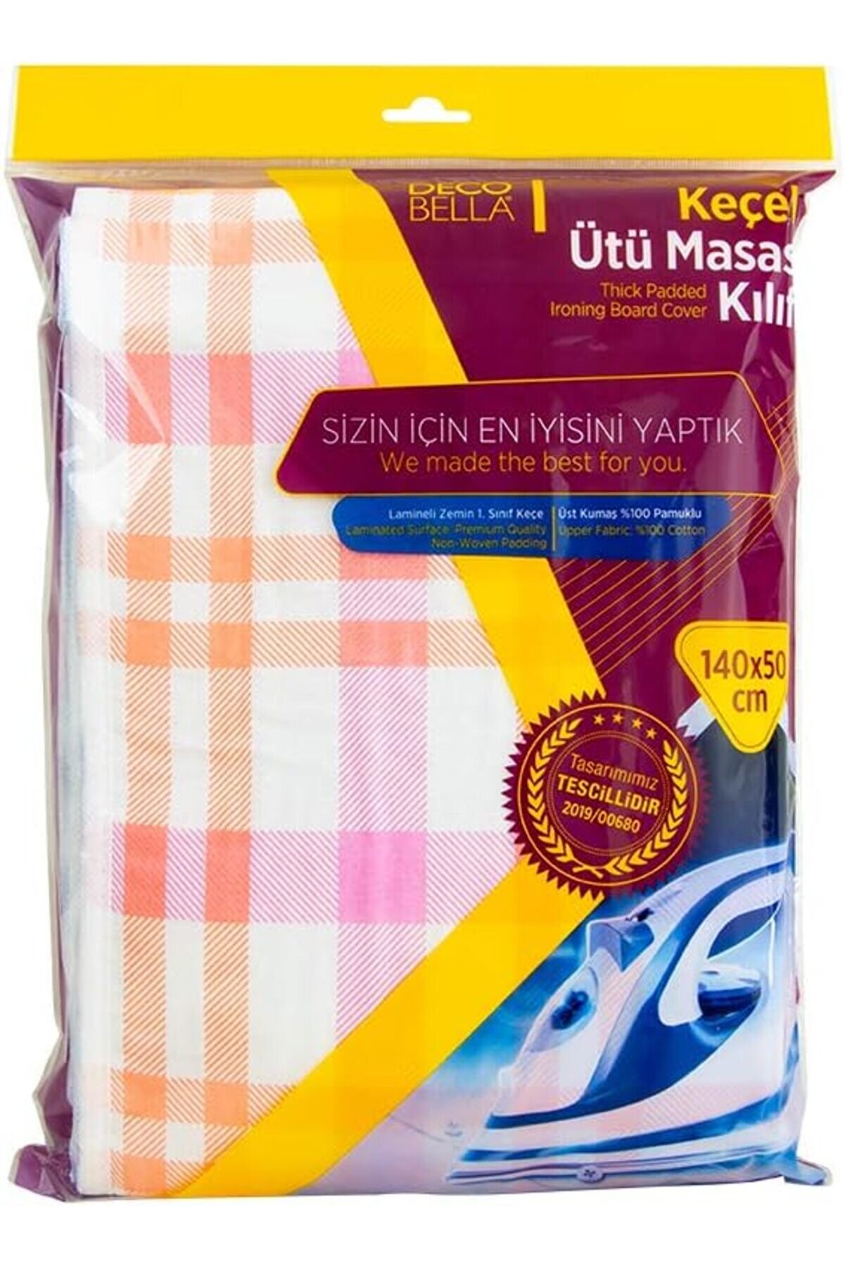 40511 Ke&ccedil;eli̇ &Uuml;t&uuml; Masası Kılıfı, 140X50 1014773