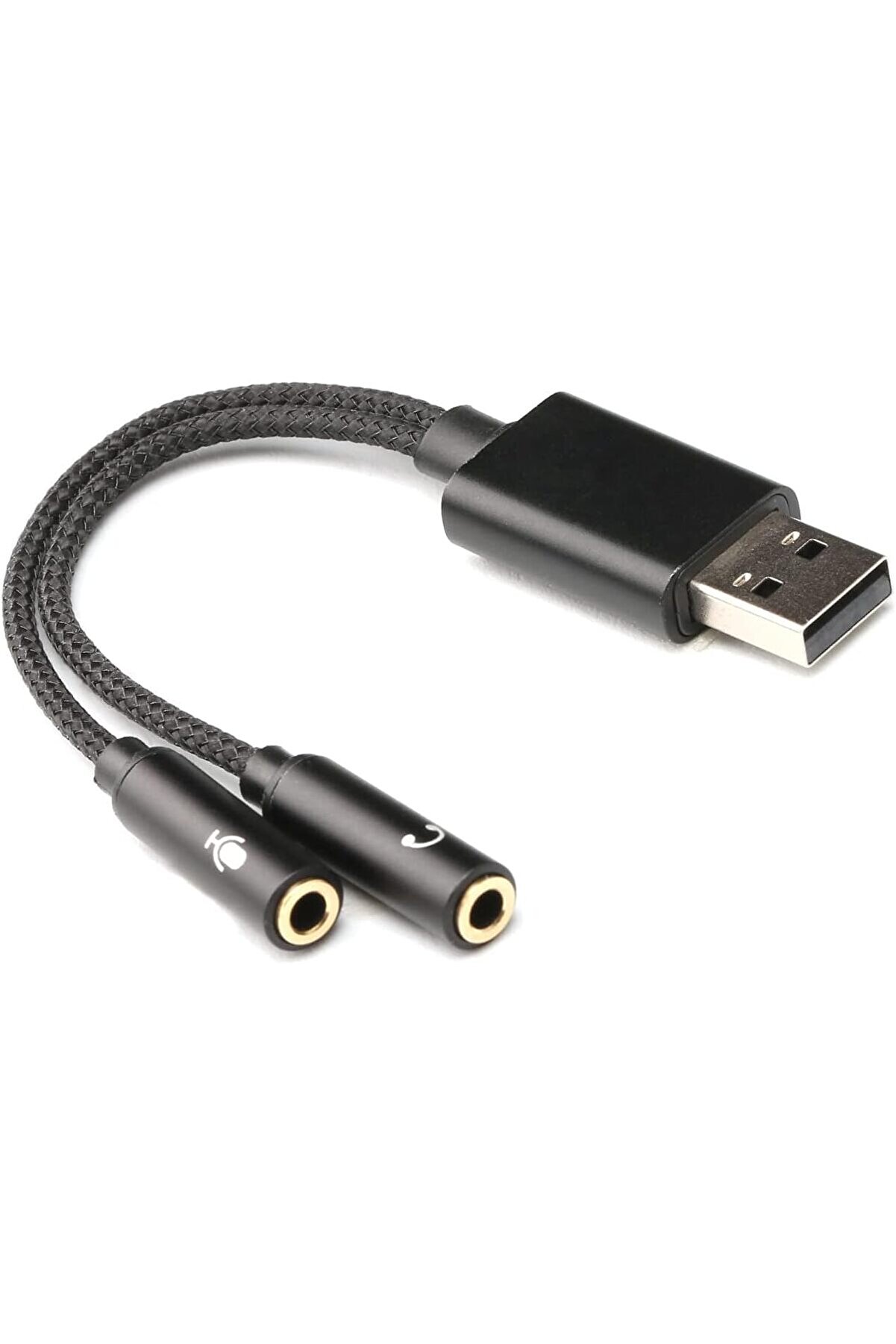 STOREMAX elizzashop to İKİLİ 3.5mm Jack Adapter - USB den KULAKLIK ve MİCROPHONE ÇIKIŞ ALMANIZI SAĞLAR - SES
