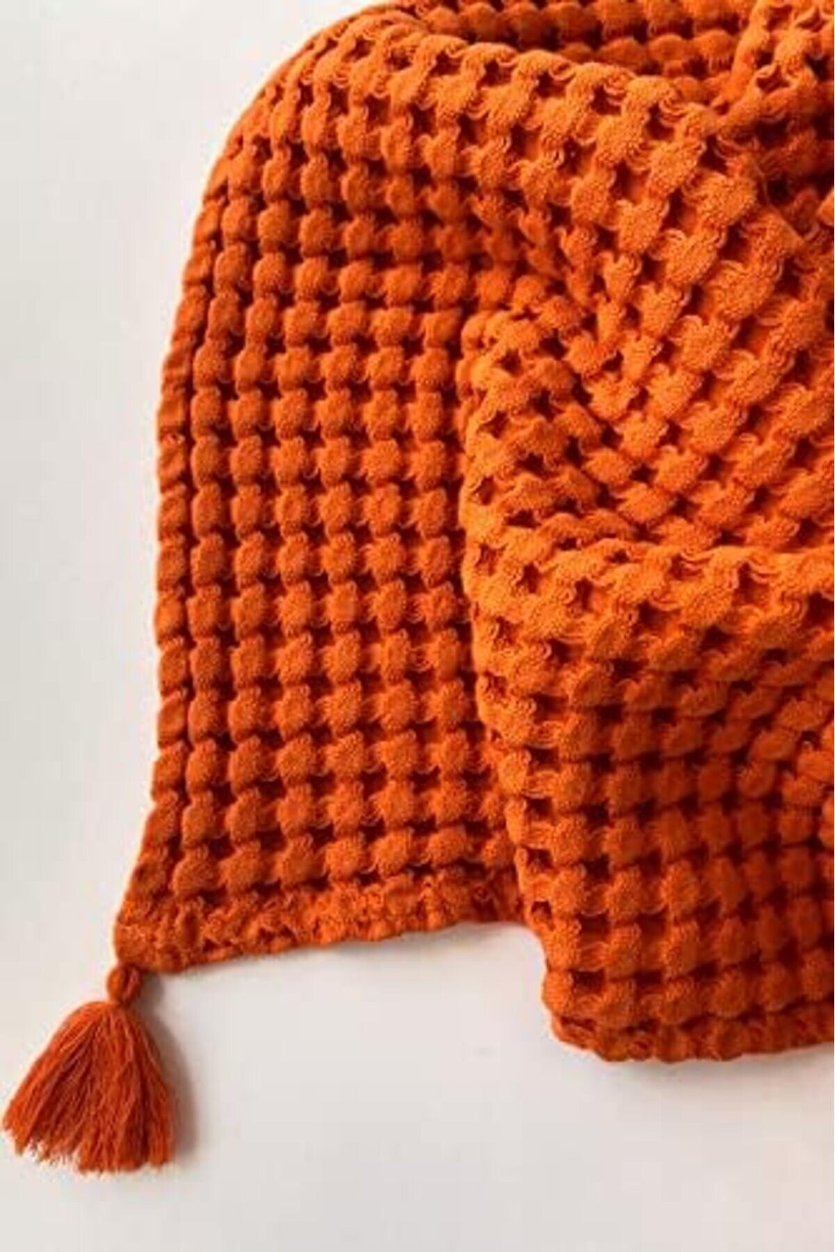 Pamuk Bebek Kalın Pi̇ke Örtüsü - Turuncu - 90X120 Cm 1014773