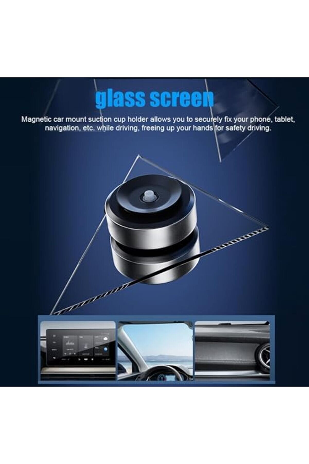 Vakumlu Araç İçi̇ Telefon Tutucu Torpi̇do Üstü Araç Gögse Vakum Sayesi̇n Çok Güçlü Manyeti̇k Tutucu İpho