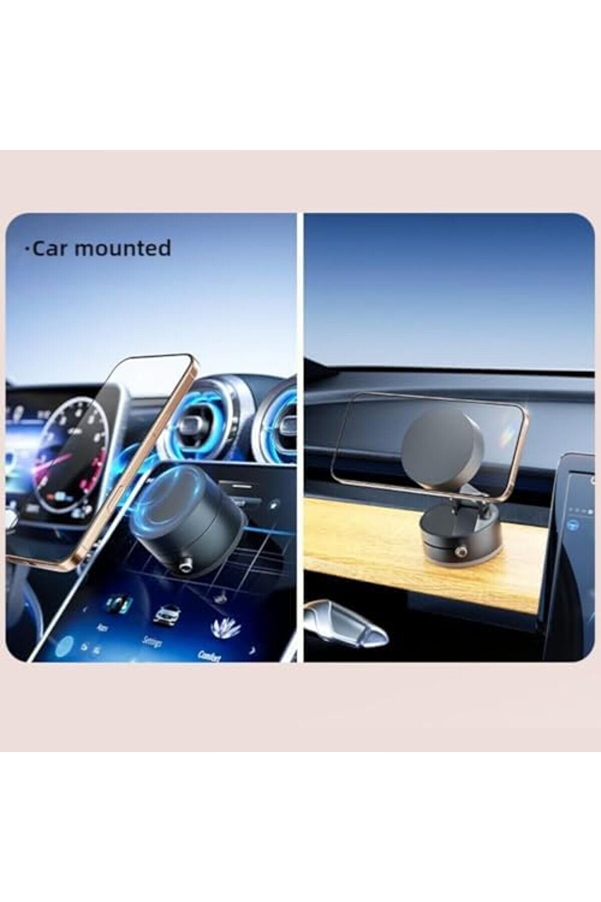 Ki̇li̇tli̇ Araç İçi̇ Telefon Tutucu Manyeti̇k Mıknatıslı İphone İle Uyumlu İster Evde İster Arabada İster