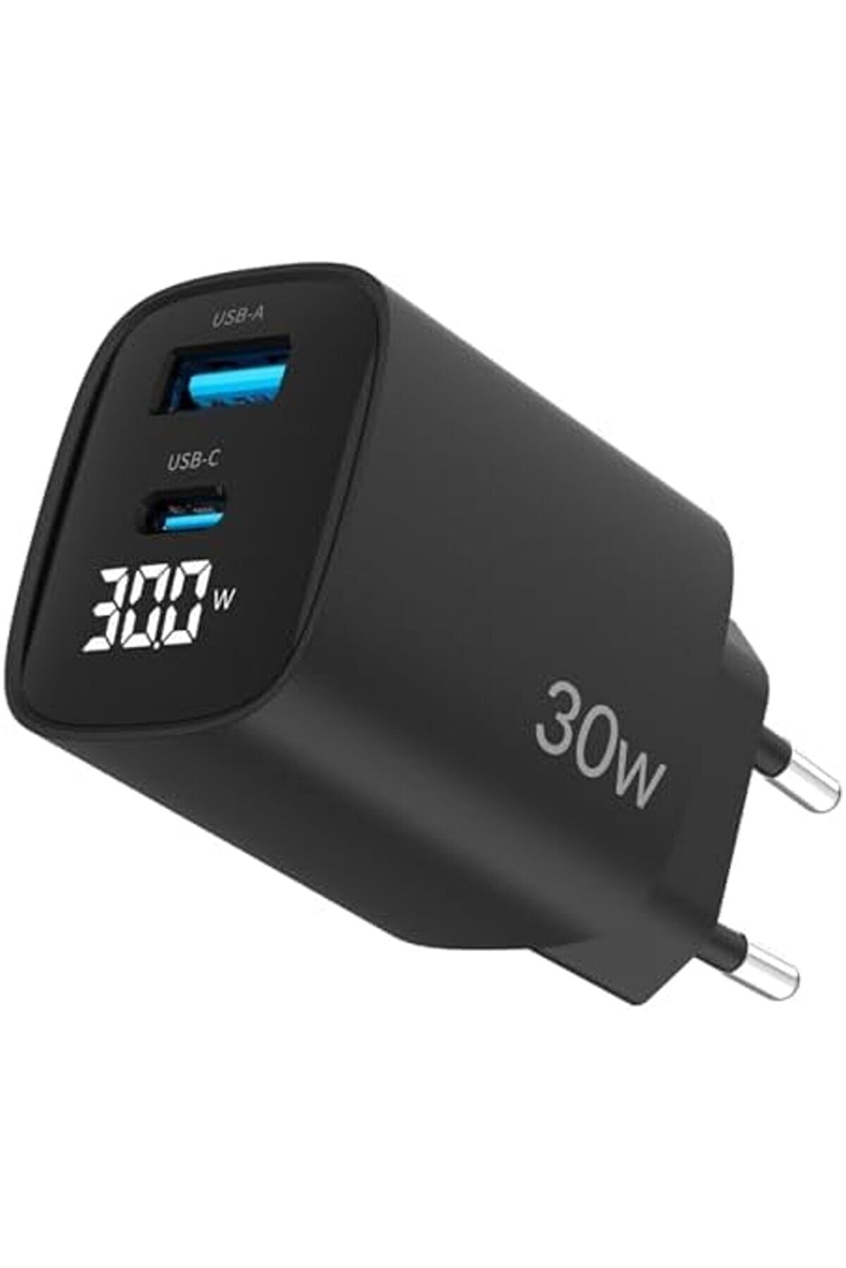 30W Gan Led Ekranlı Type-C + Usb-A Hızlı Şarj Ci̇hazı & Uyumlu Şarj Aleti̇ 1014773