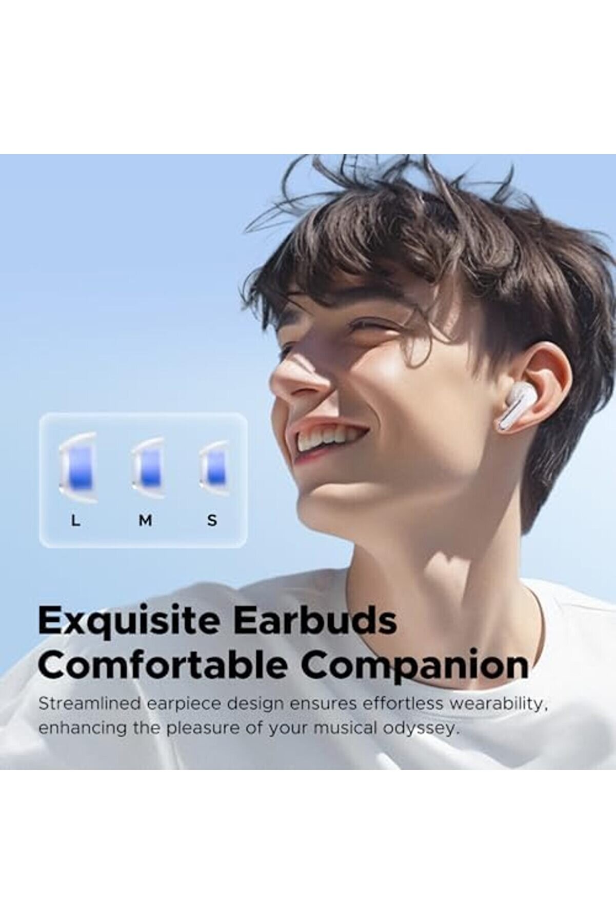 Clear Beyaz Kulaklık, Kablosuz Kulak İçi̇ Kulaklık, 5.3, 40 Saat Oynatma Süresi̇, 12 Mm Sürücü Ve Enc&