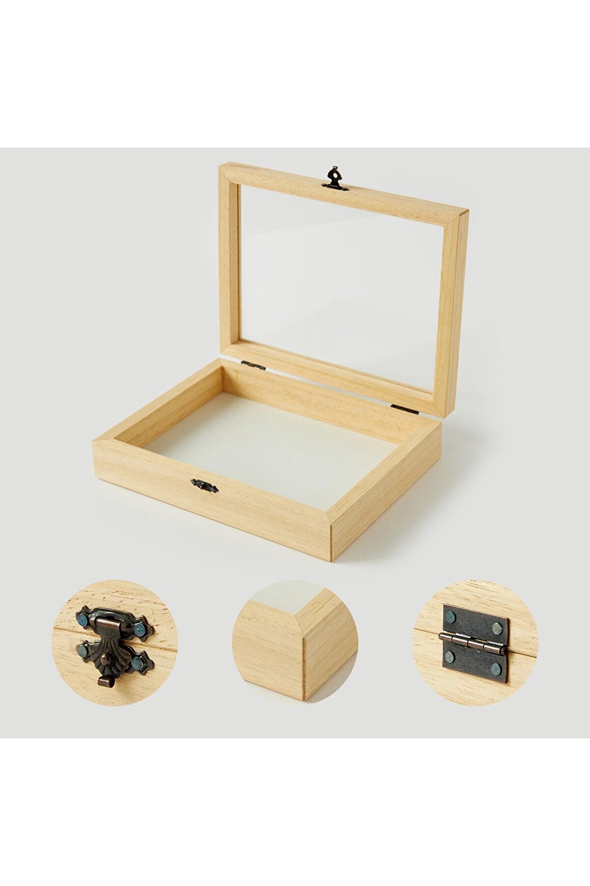 STOREMAX 140x180x42 mm Ahşap Takı Kutusu - Dekoratif Ahşap Saklama Kutusu 1014773