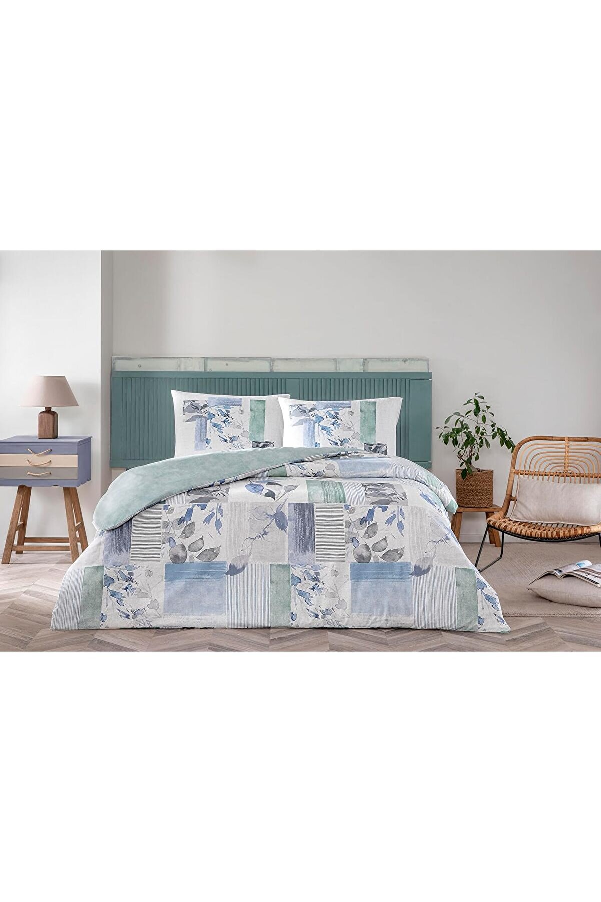 STOREMAX Eloise Ranforce Çift Kişilik Nevresim Takımı Mavi 1014773