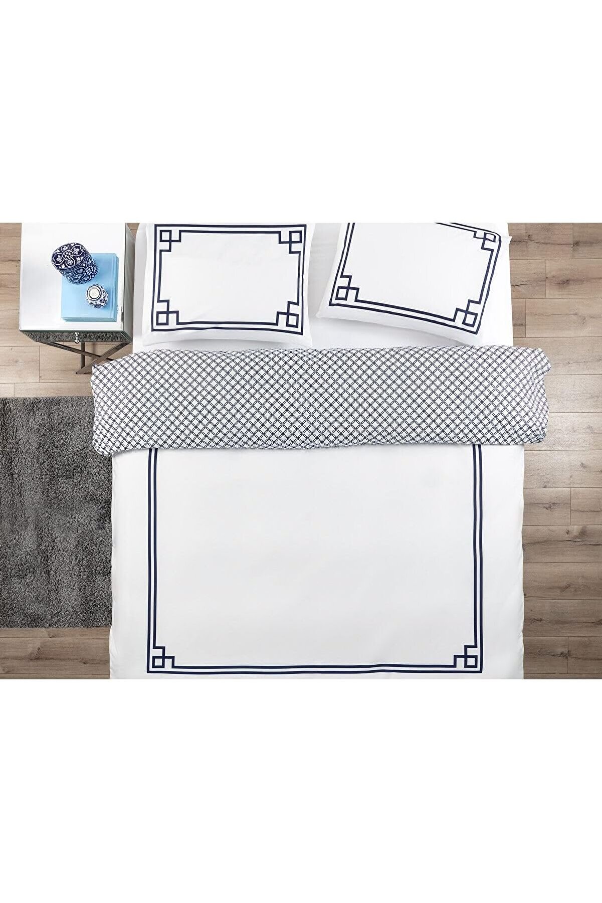 STOREMAX Coco Alher Çift Kişilik Nevresim Takımı - Lacivert 1014773