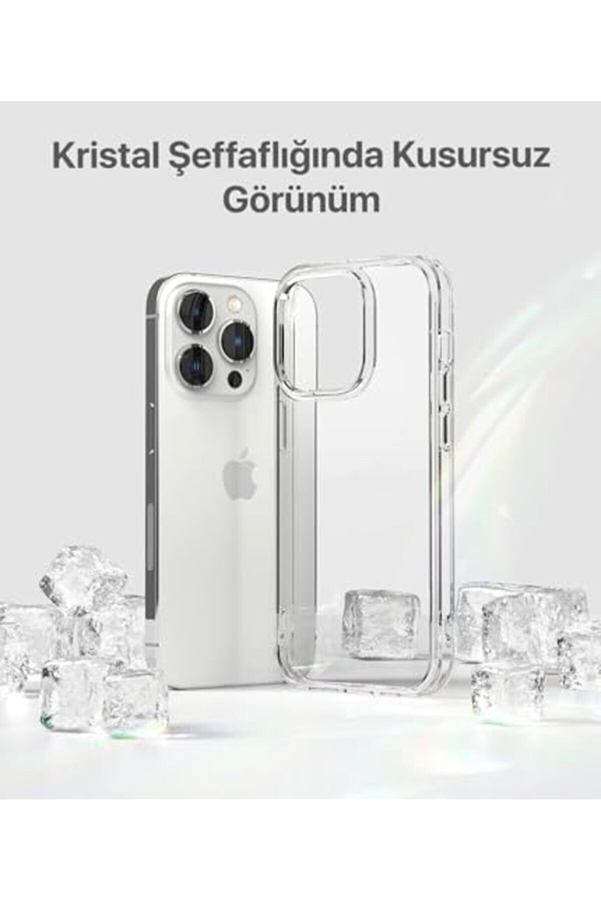 13-14 İle Uyumlu Cyrstal Clear Şeffaf Si̇li̇kon Kılıf Arkası Sert Poli̇karbonat Kenarları Yumuşak Tpu S