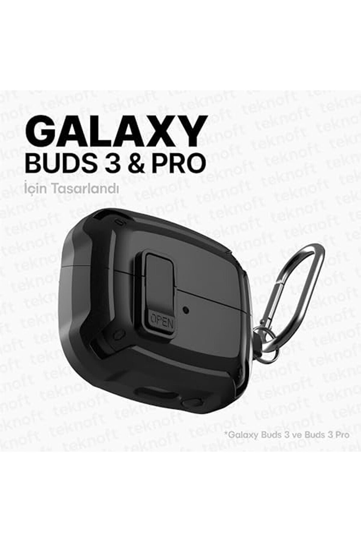Buds 3 Pro Ve Buds 3 İle Uyumlu Mandallı Kapak Ki̇li̇t Si̇stemli̇ Mat Dokulu Darbelere Dayanıklı Zırh Kı