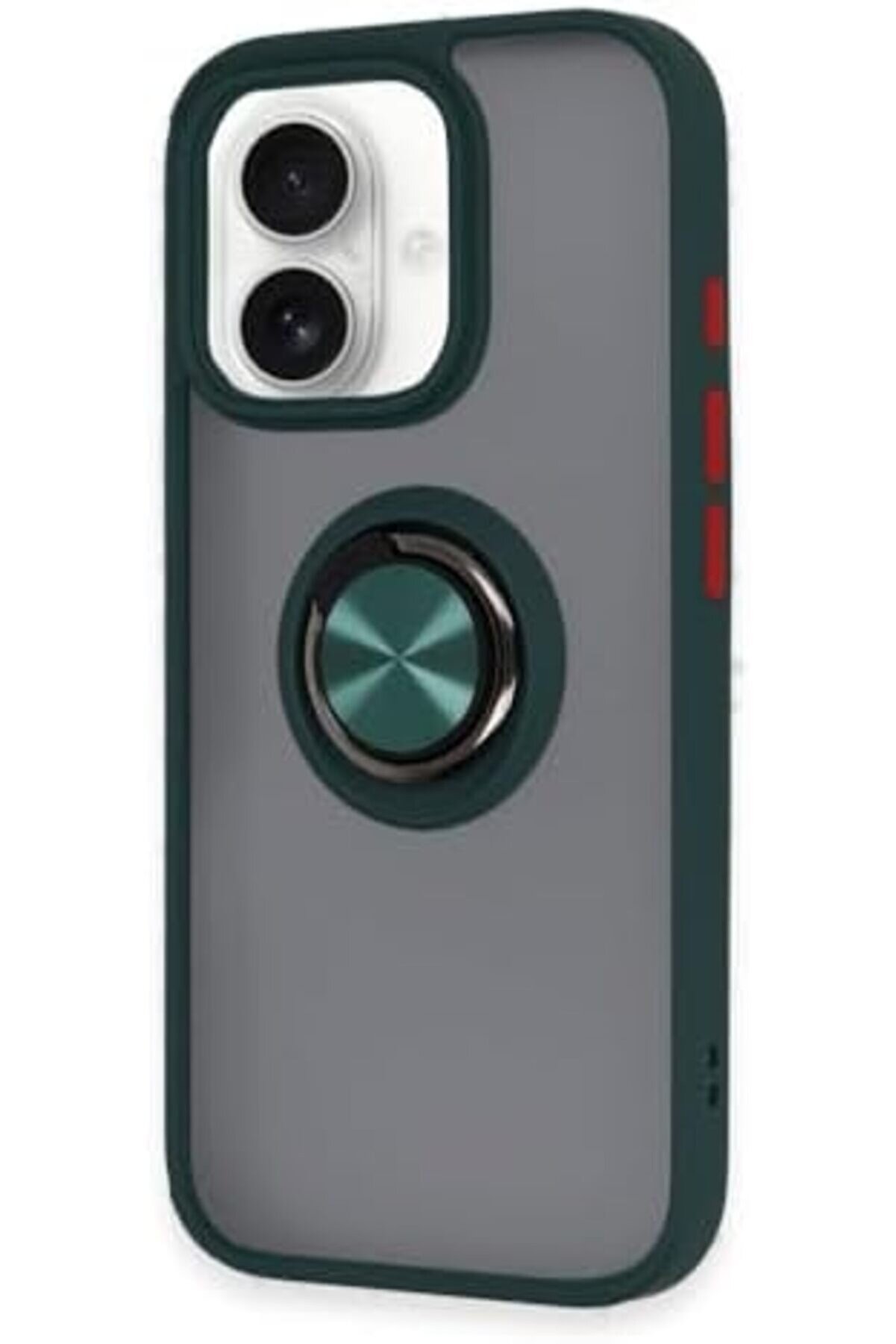 Aksesuar 16 İle Uyumlu Arka Kısmı Mat Şeffaf Yapıya Sahi̇p Manyeti̇k Yüzük Kenarları Si̇li̇kon Tpu Malze