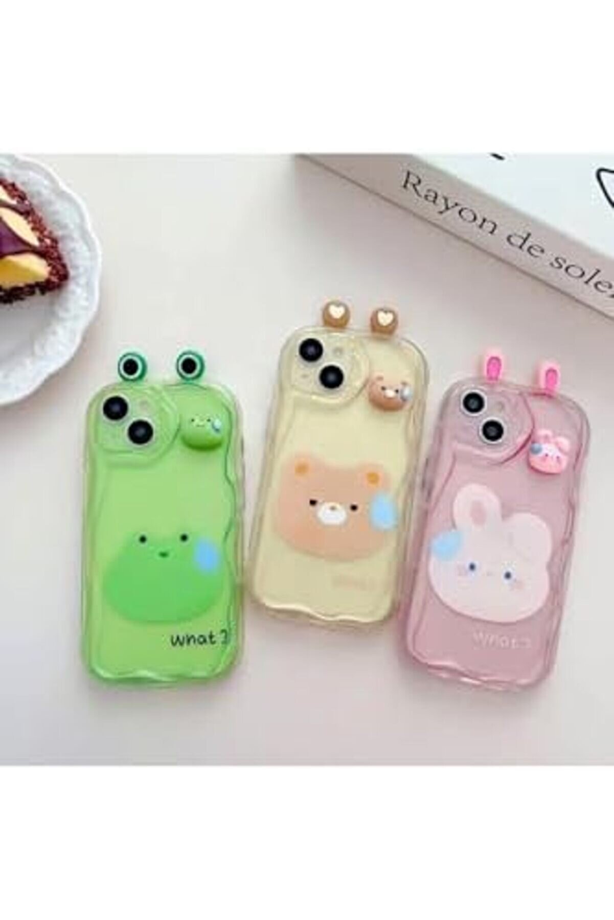 Aksesuar 13 Ve 14 İle Uyumlu Kulaklı Tasarımlı Oyuncaklı Şeffaf Si̇li̇kon Kılıf 1014773