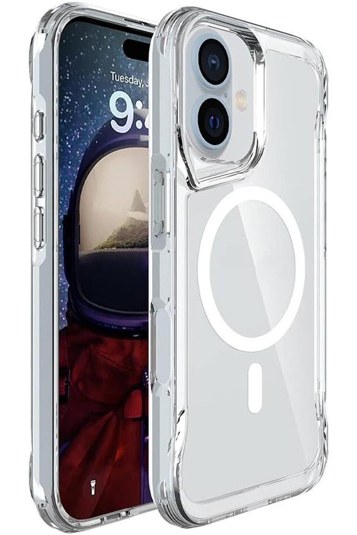 STOREMAX ile uyumlu 16 Kılıf M-safe Şarj Özellikli T-Max M-safe Kapak Şeffaf 1014773