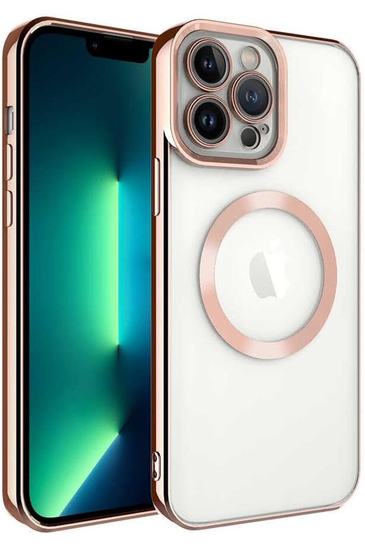 STOREMAX İle Uyumlu 13 Pro Max Kılıf Şarj Özellikli Setro Silikon Siyah 1014773