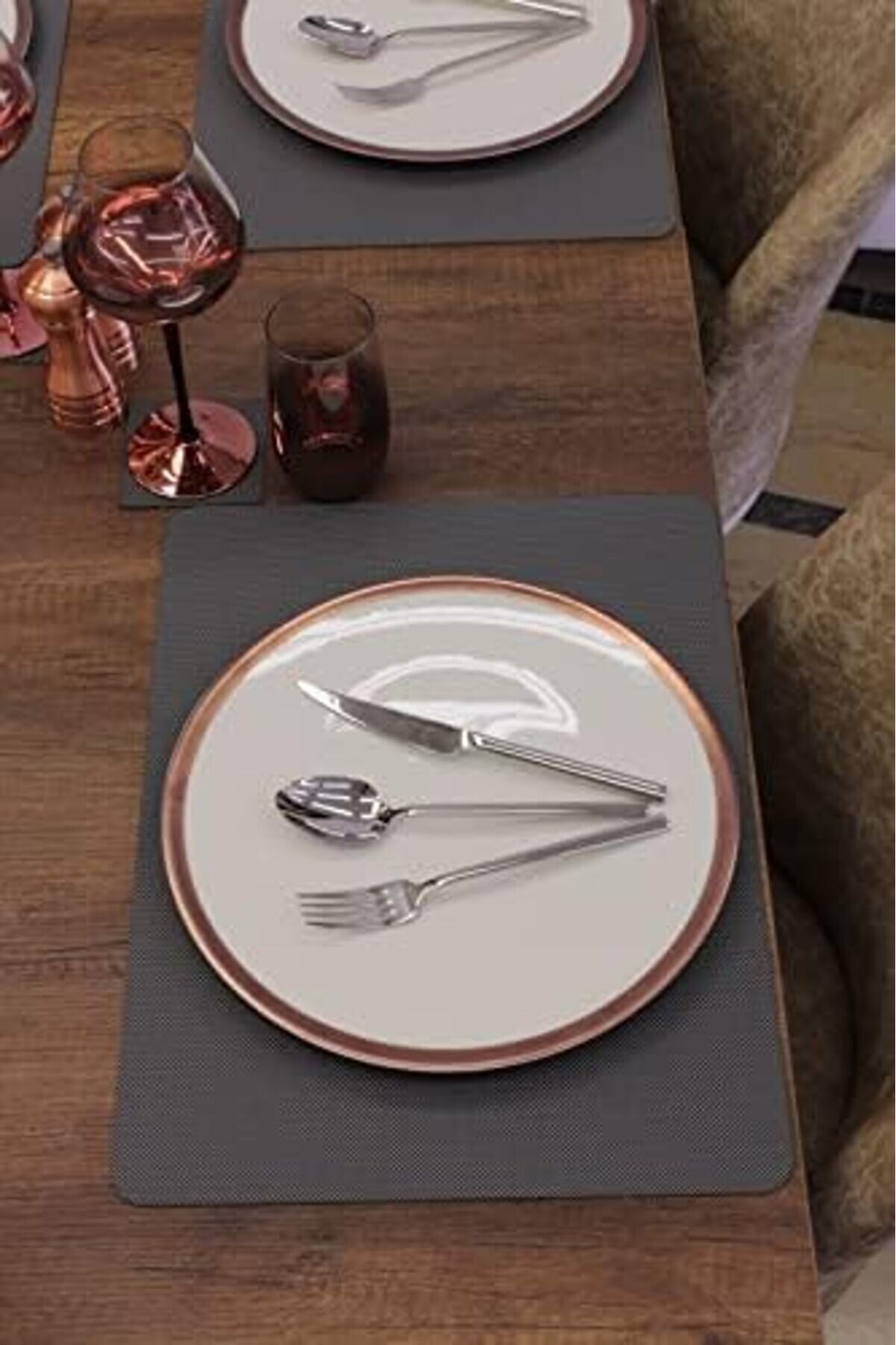 D&uuml;z Nopeli̇ Deri̇ Servi̇s 2 Adet 35X45 Cm 1014773