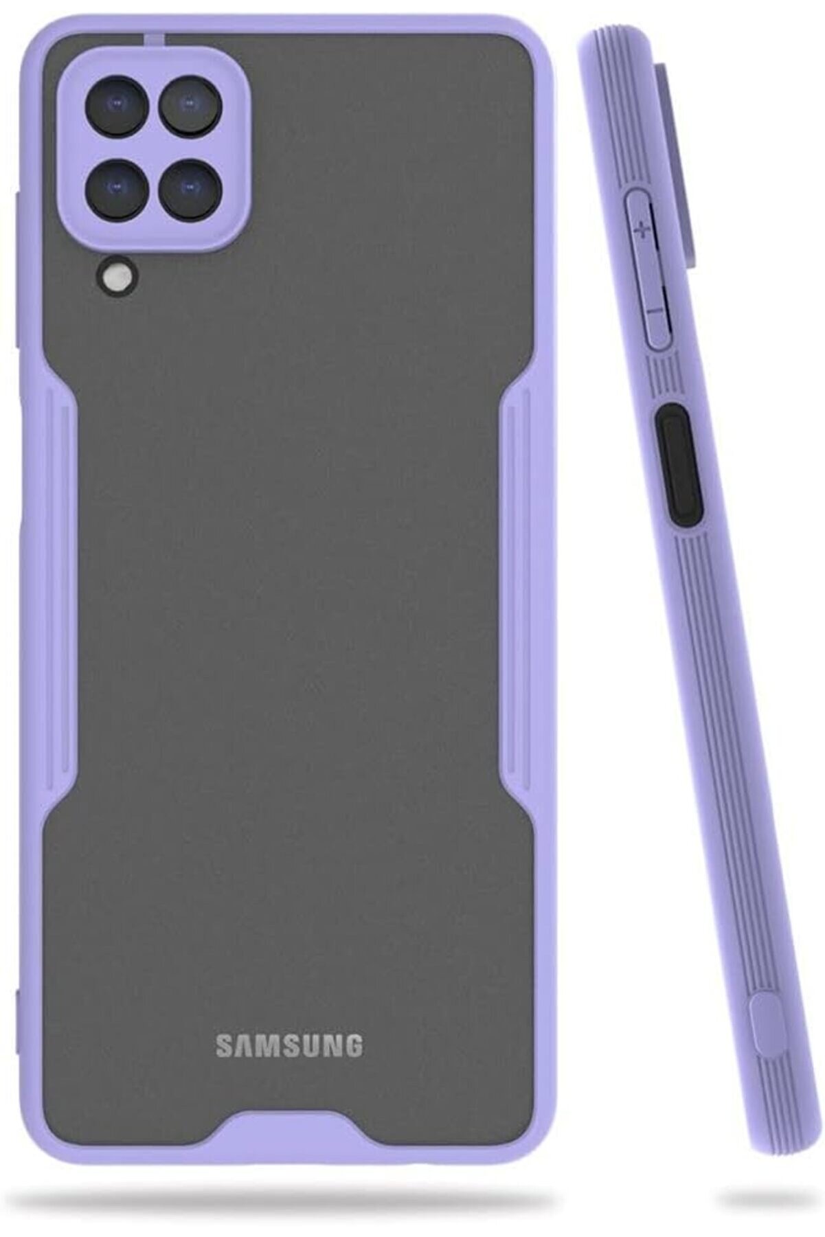 STOREMAX A22 Uyumlu Kılıf Mat Kamera Korumalı Silikon Platin - Lila 1014773